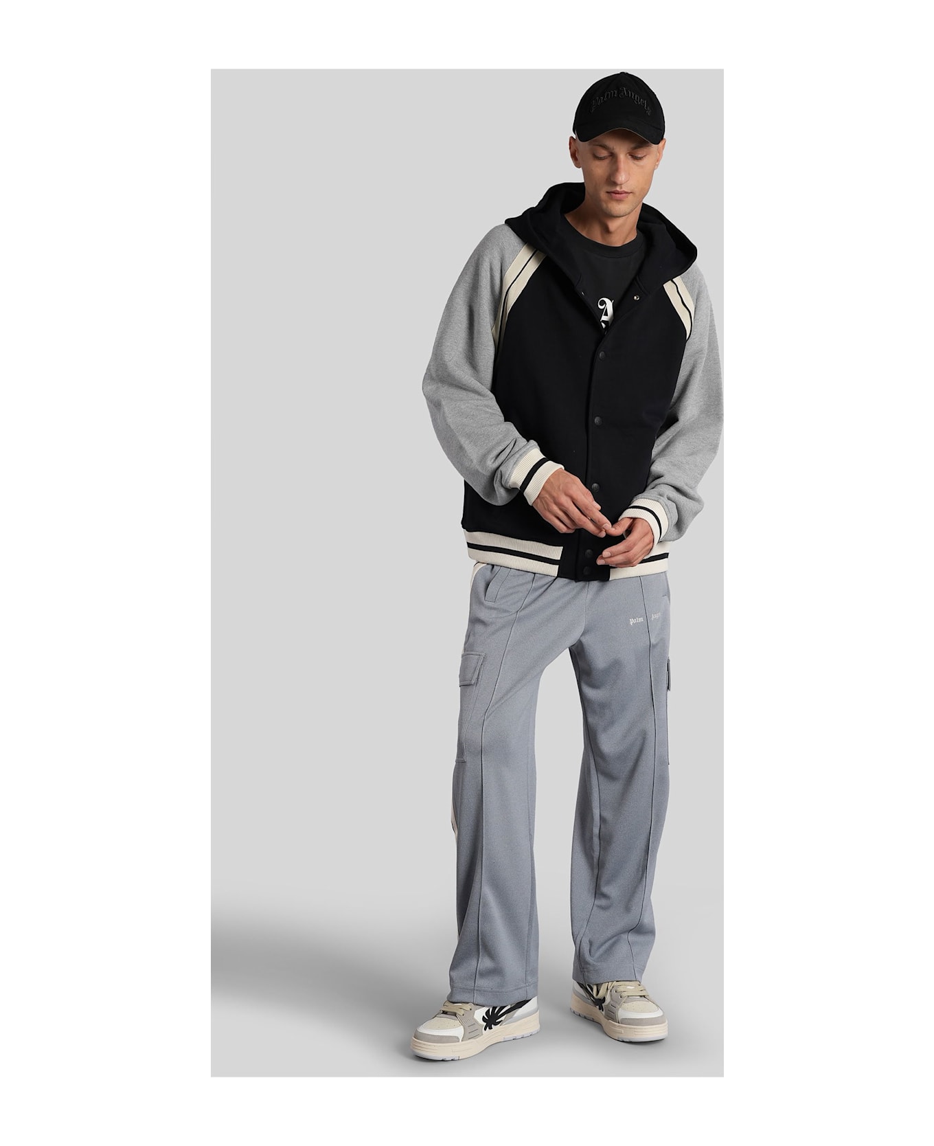 Palm Angels Bomber Jacket In Black Polyester - black