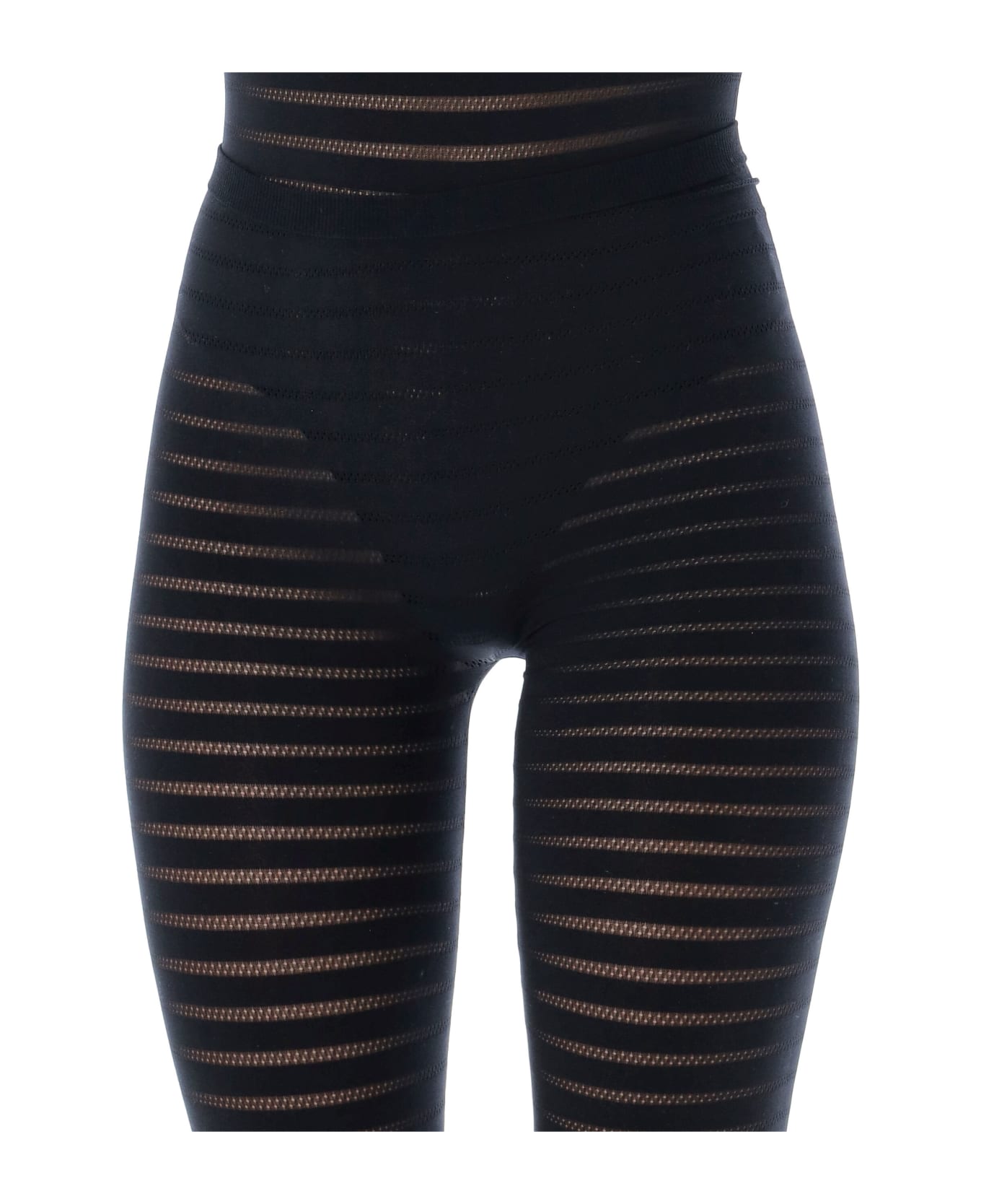 Alaia Sheer Stripes Legging - BLACK ALAIA レギンス