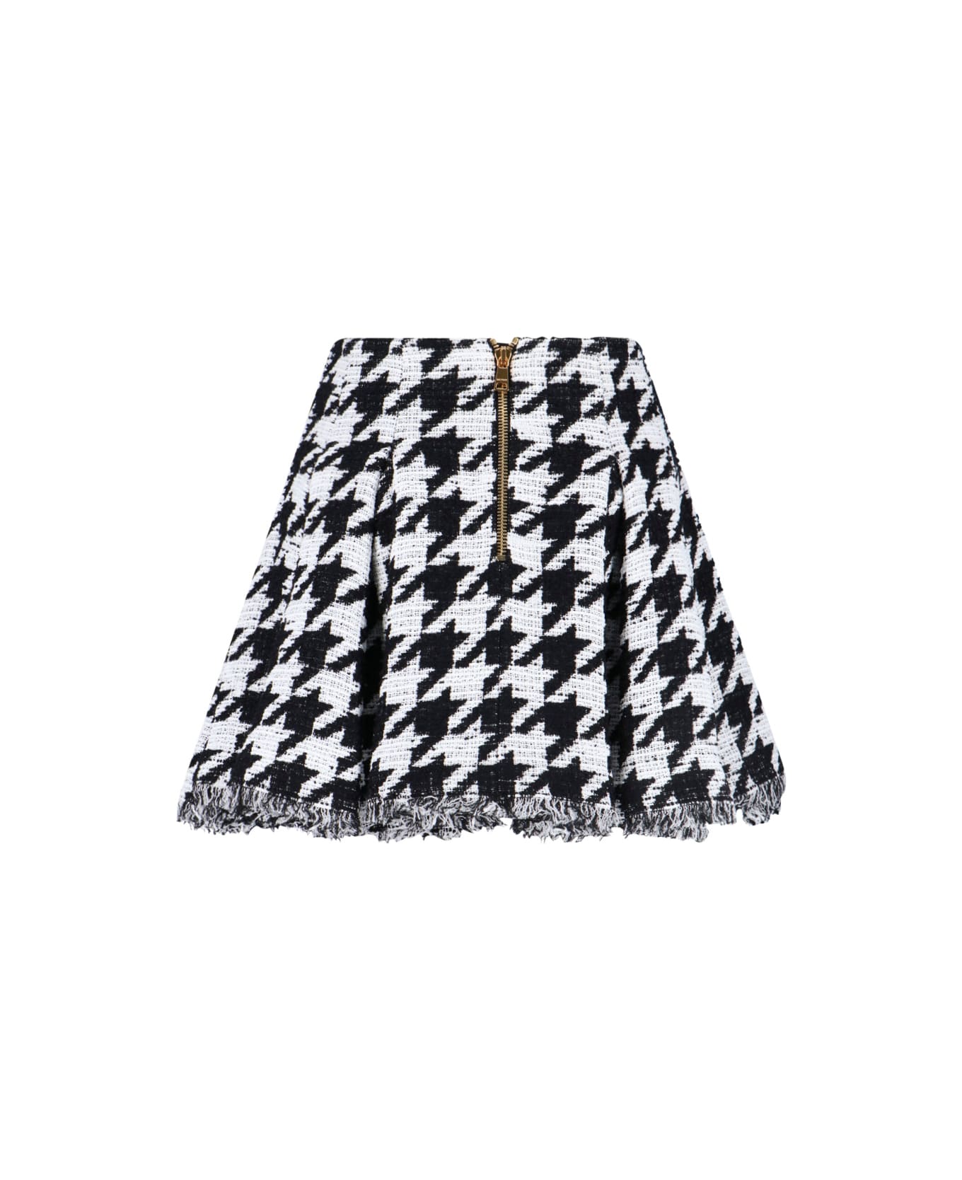 Balmain Houndstooth Mini Skirt - Black  
