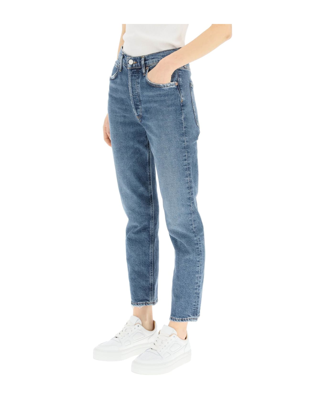 AGOLDE 'riley' Cropped Jeans - Slnce Silence デニム