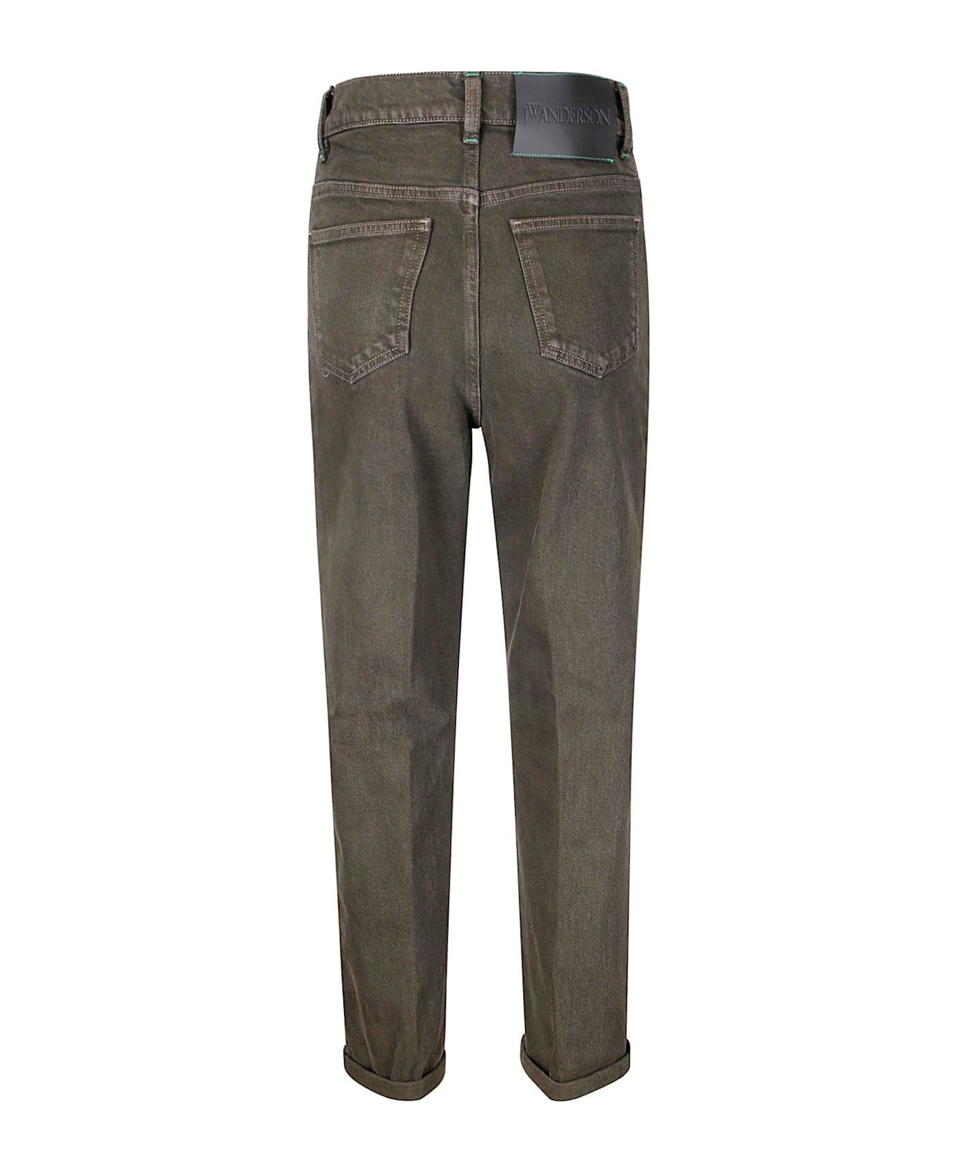 J.W. Anderson Contrast Turn-up Denim Jeans - SMOKE