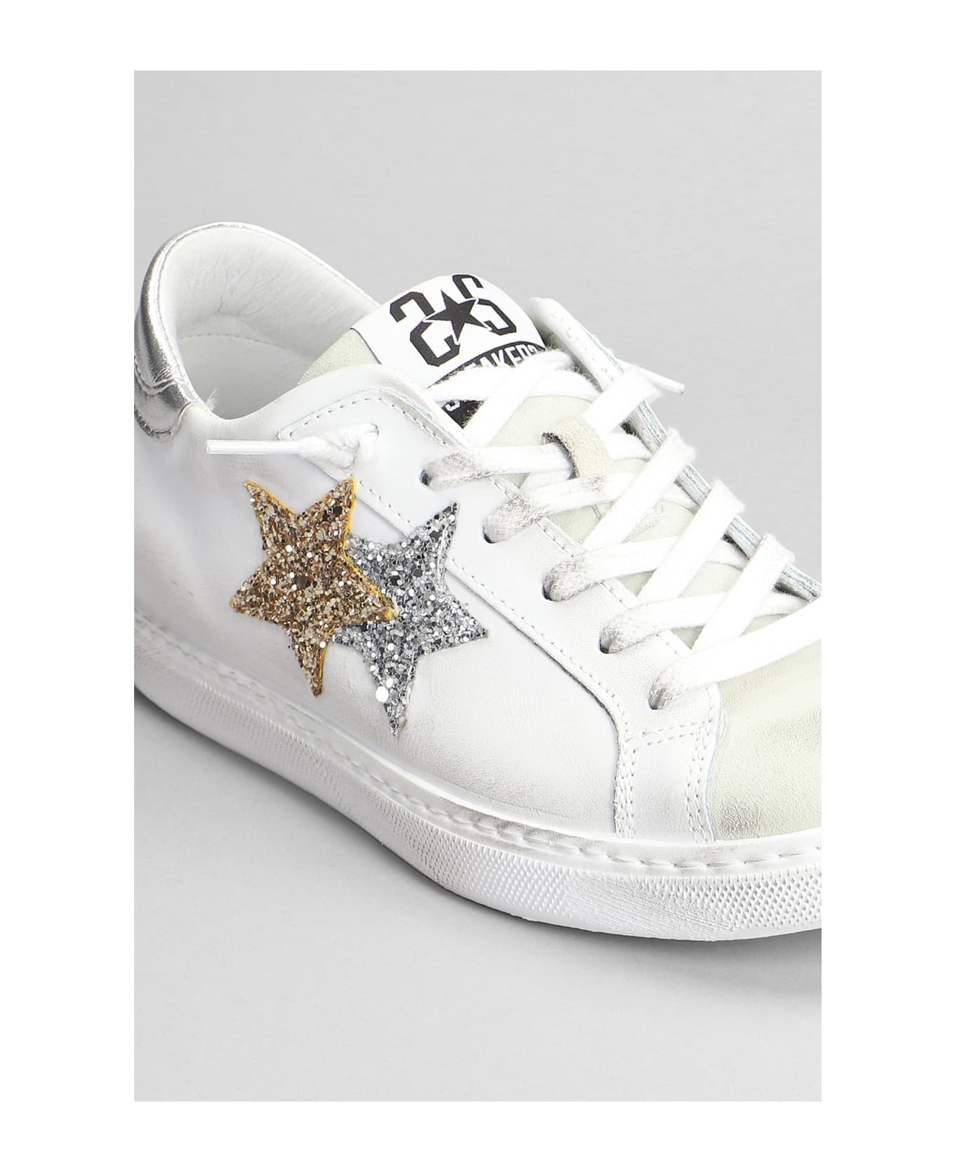 2Star Sneakers In White Suede And Leather 2Star - WHITE