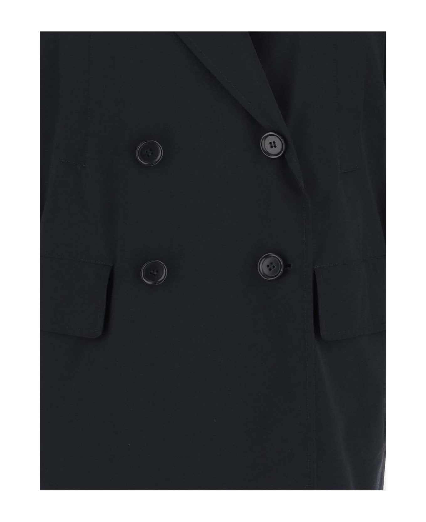 Aspesi Cotton Blend Double-breasted Jacket - Blue