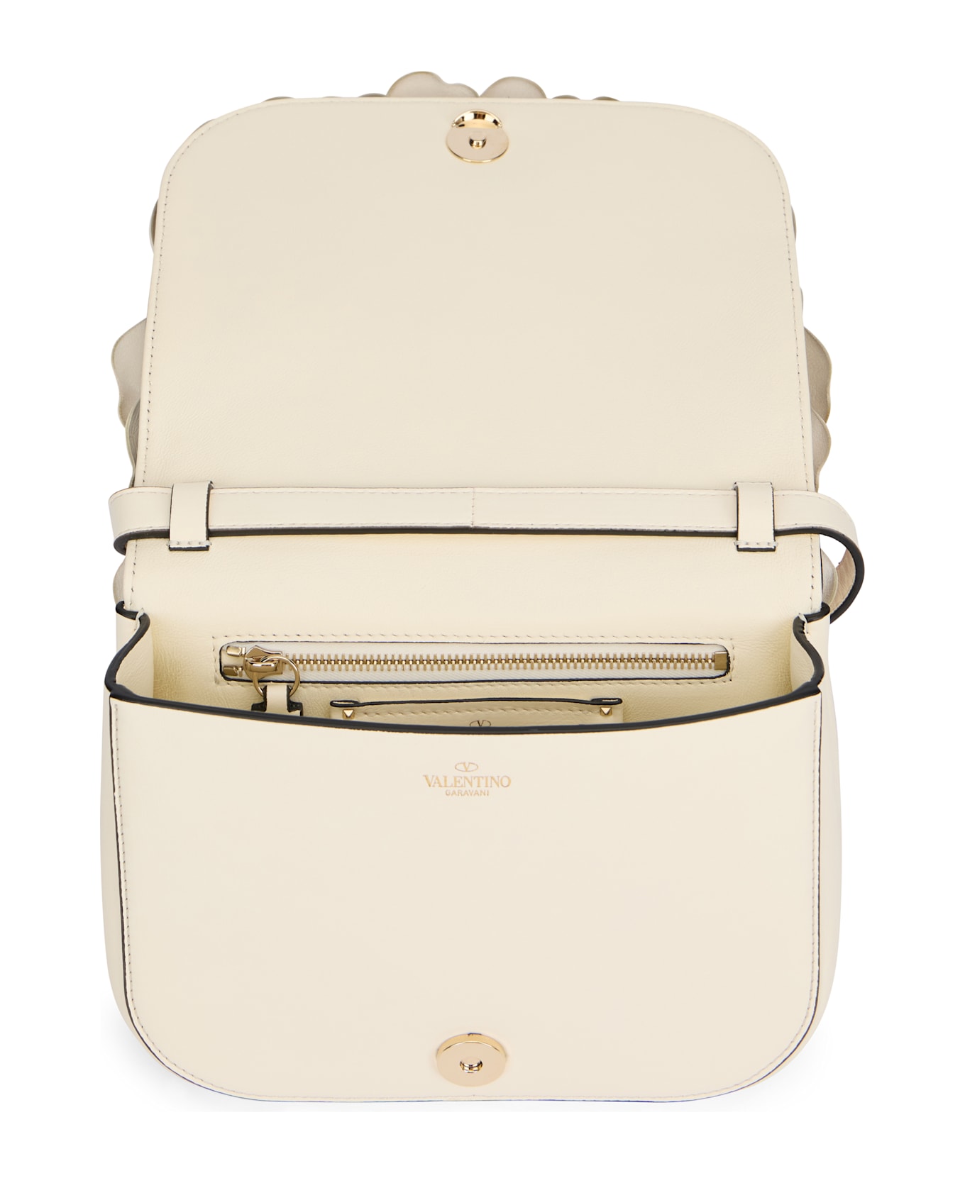 Valentino Garavani Shoulder Bag In Leather - Ivory
