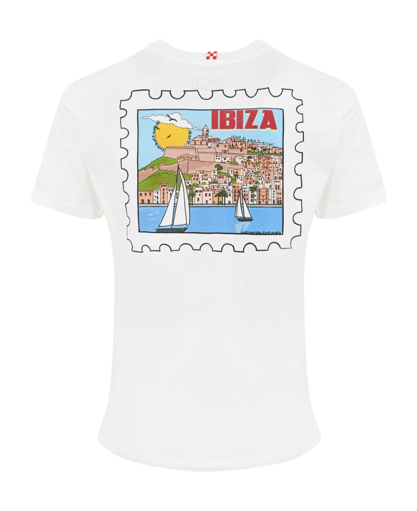 MC2 Saint Barth T-shirt With Ibiza Postcard Print - Bianco シャツ