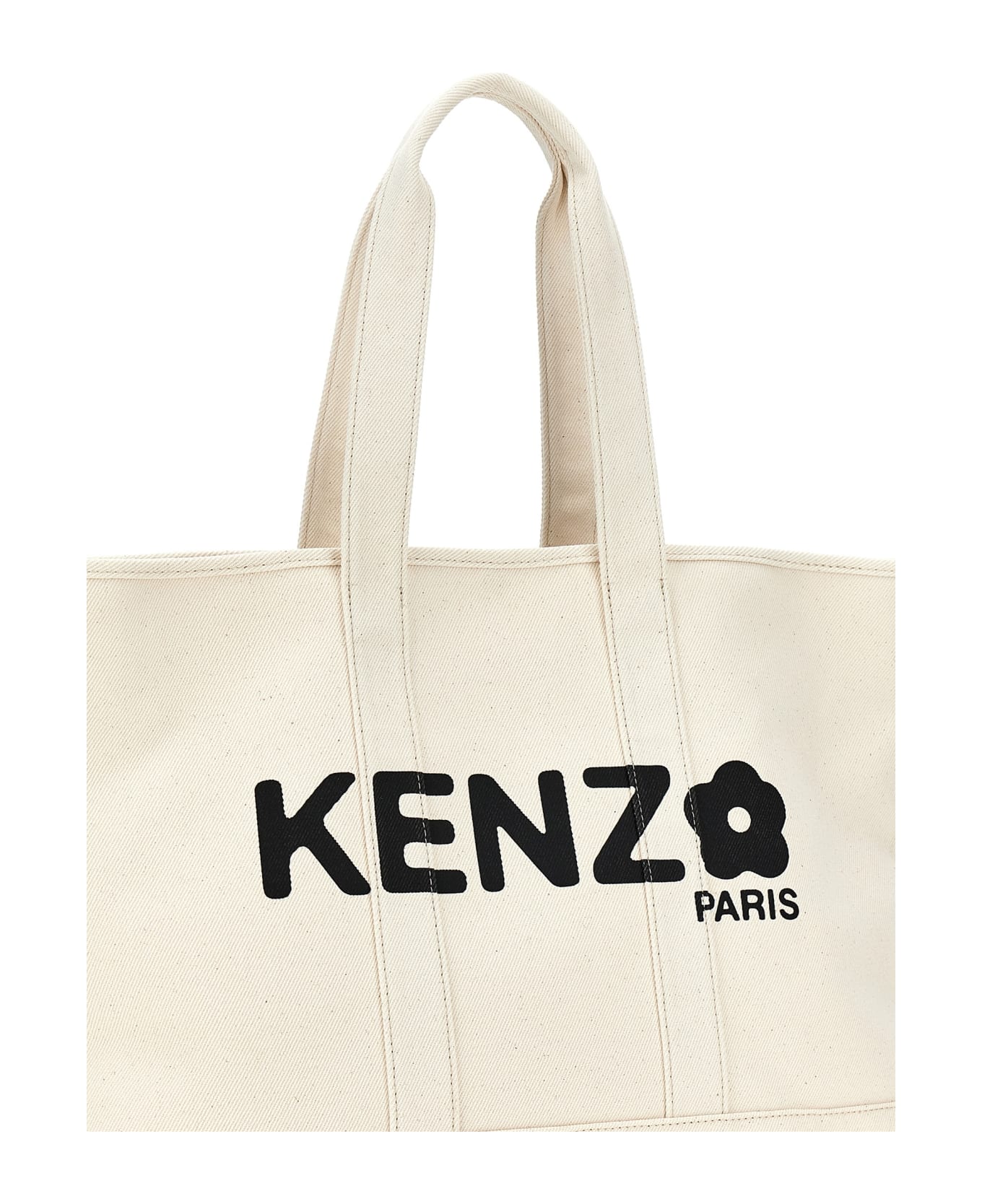 Kenzo 'kenzo Utility' Shopping Bag - White/Black