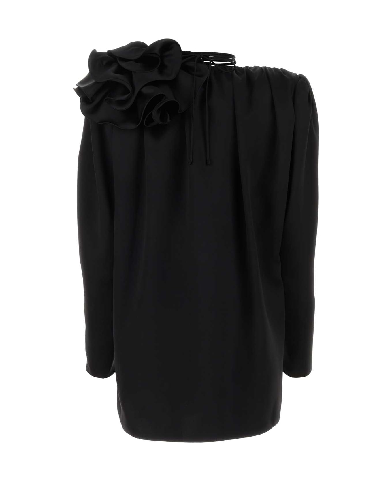Magda Butrym Black Satin Blouse - BLACK