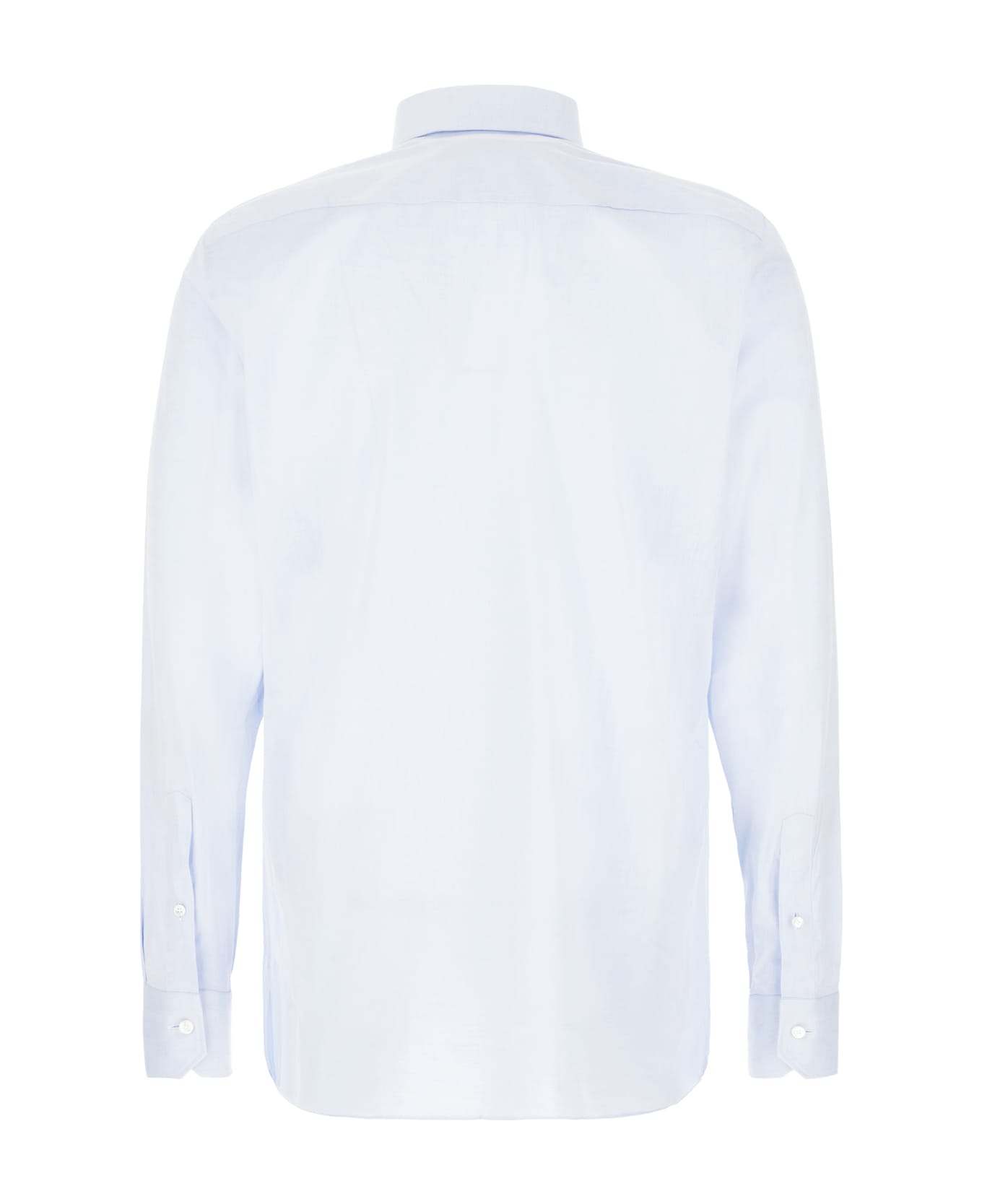 Zegna Light-blue Stretch Cotton Shirt - LIGHT BLUE