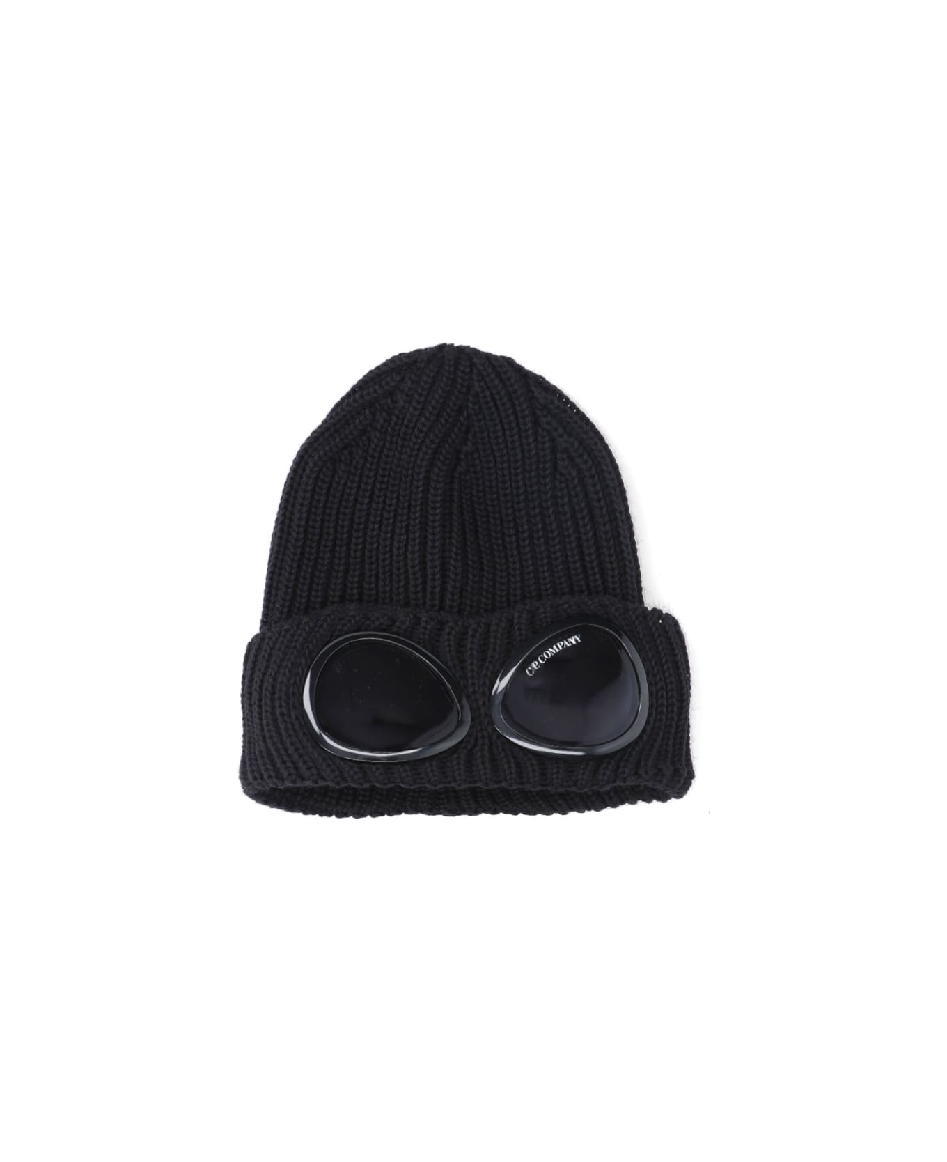 C.P. Company 
goggle
 Wool Beanie - Black