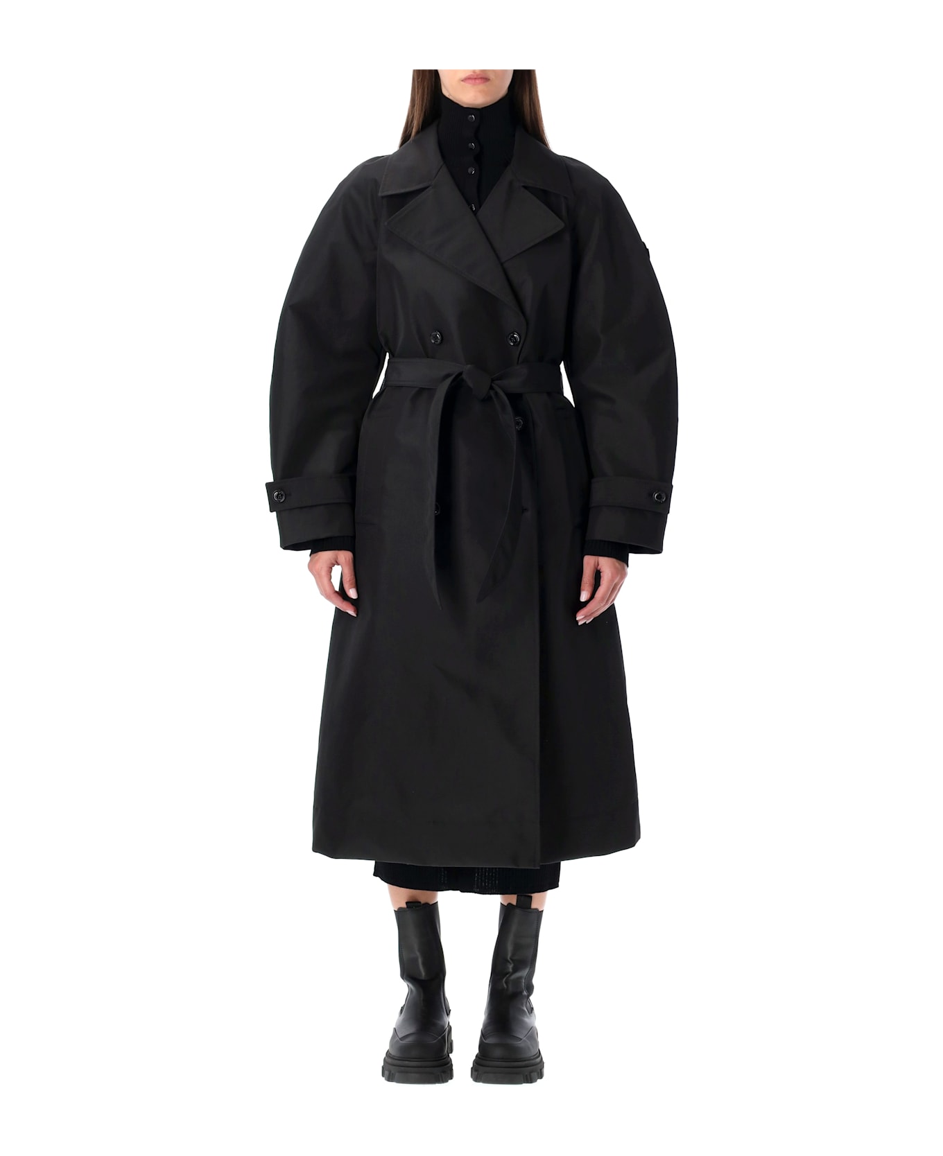 Moncler Genius Moncler X Edward Enninful Zake Technical Trench Coat - BLACK
