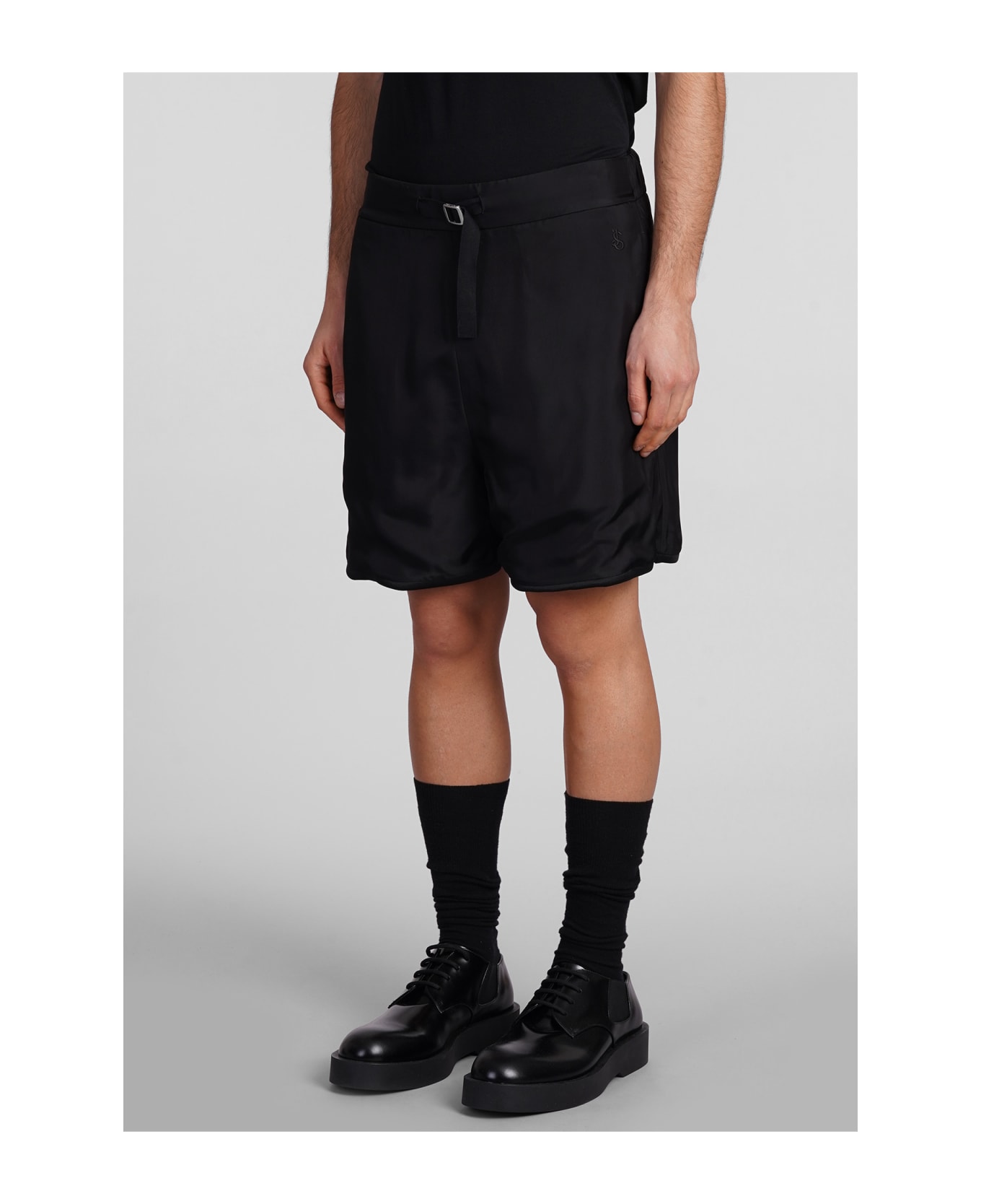 Jil Sander Shorts In Black Viscose - black ショートパンツ
