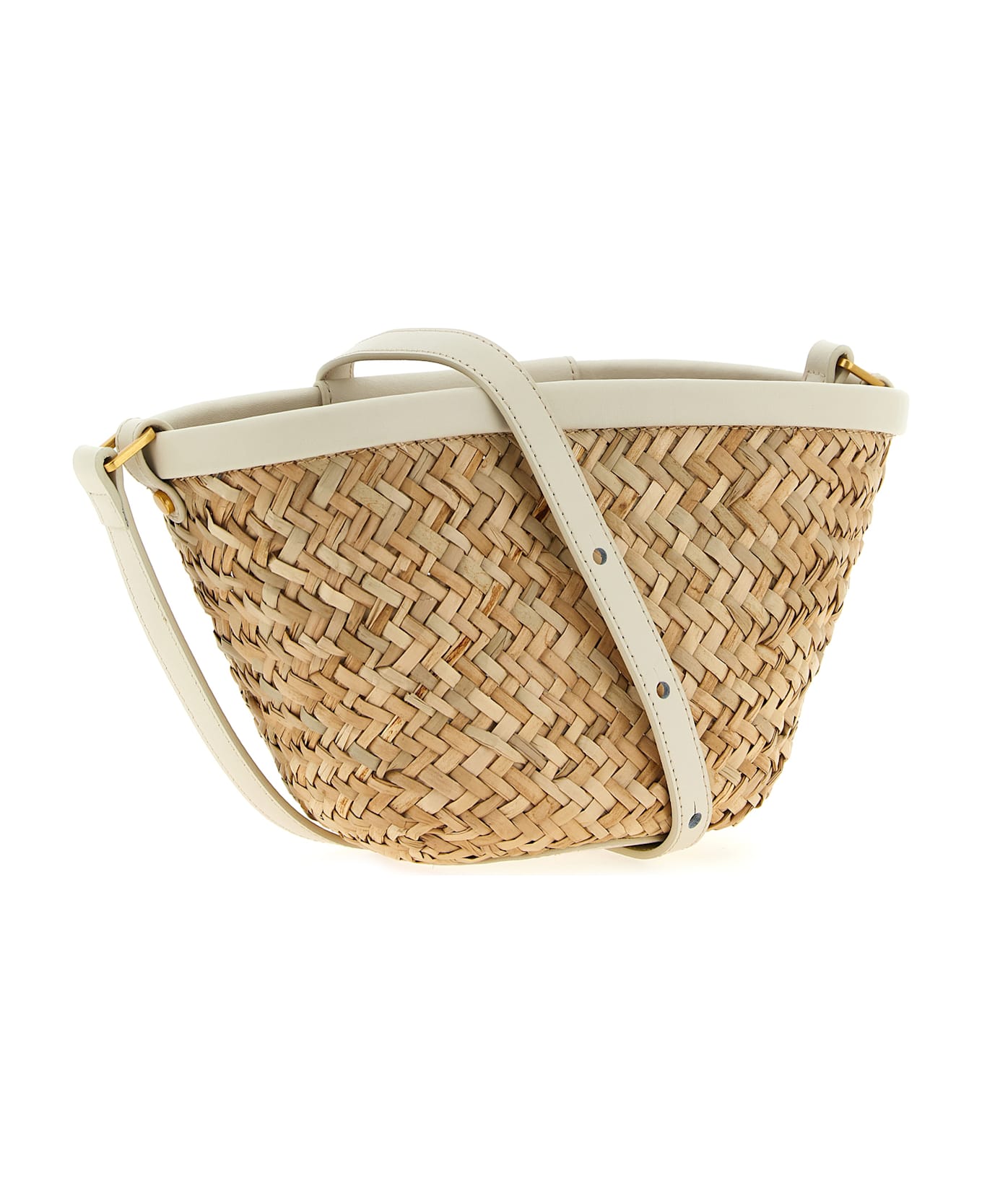 Pinko 
love Summer Bucket
 Crossbody Bag - White