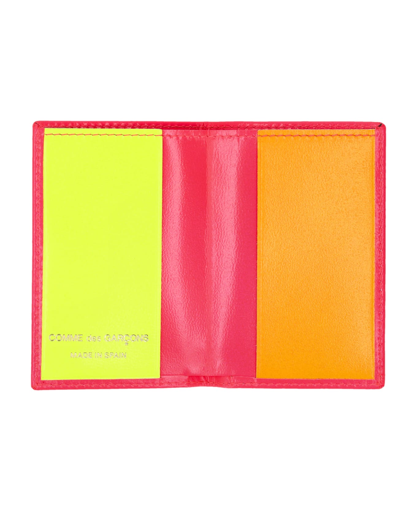 Comme des Garçons Wallet Super Fluo Bifold Cardholder - PINK