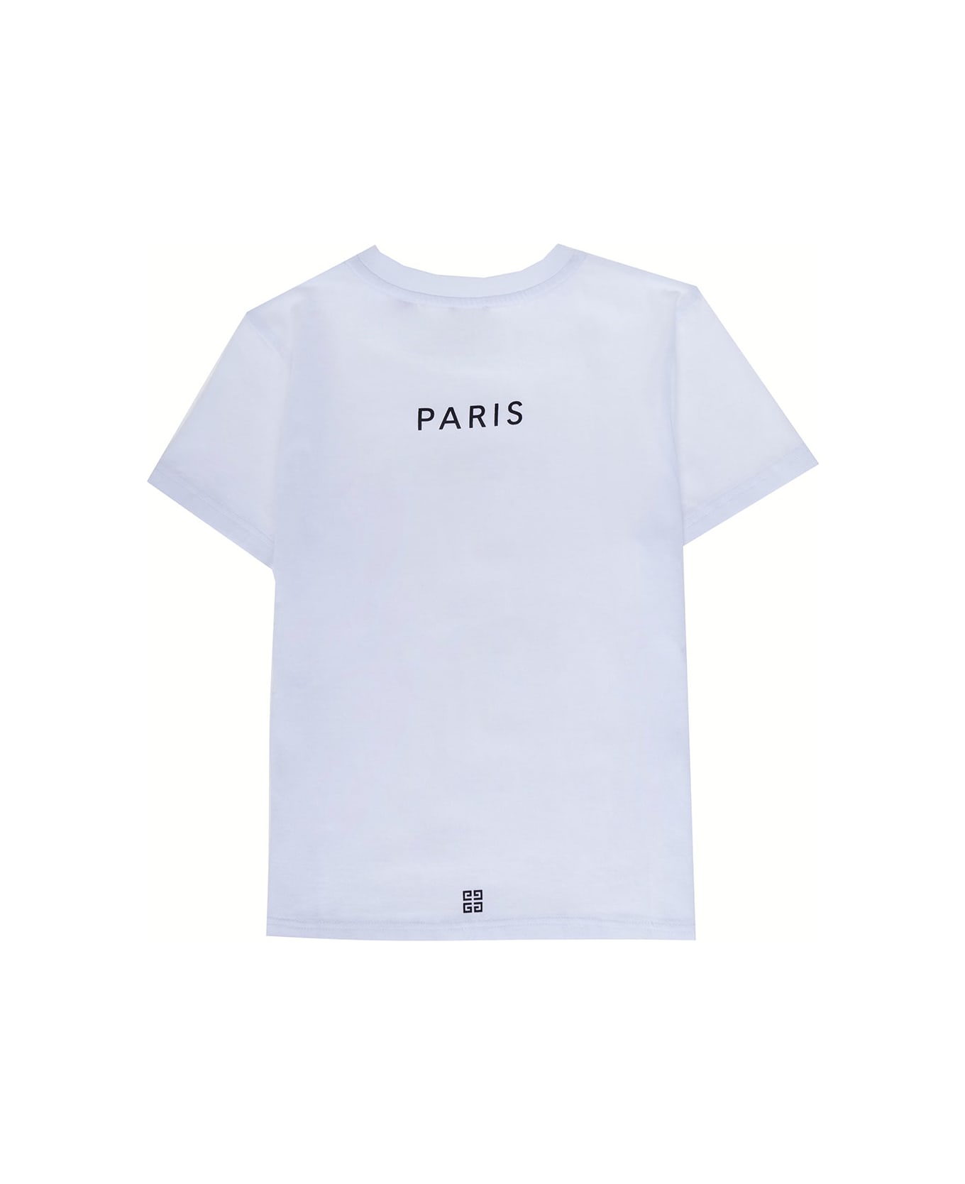 Givenchy Boy Cotton And White T-shirt With Logo Print - White