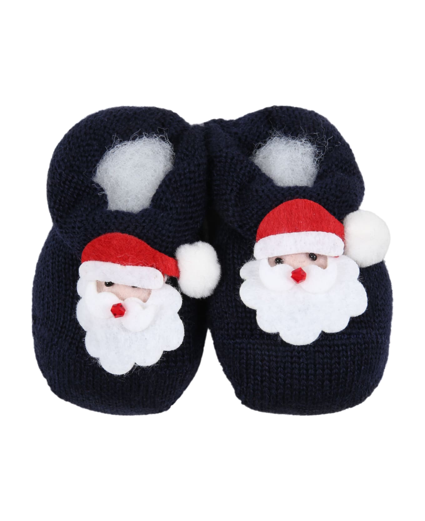 Story Loris Blue Baby-bootee For Babies With Santa Claus - Blue