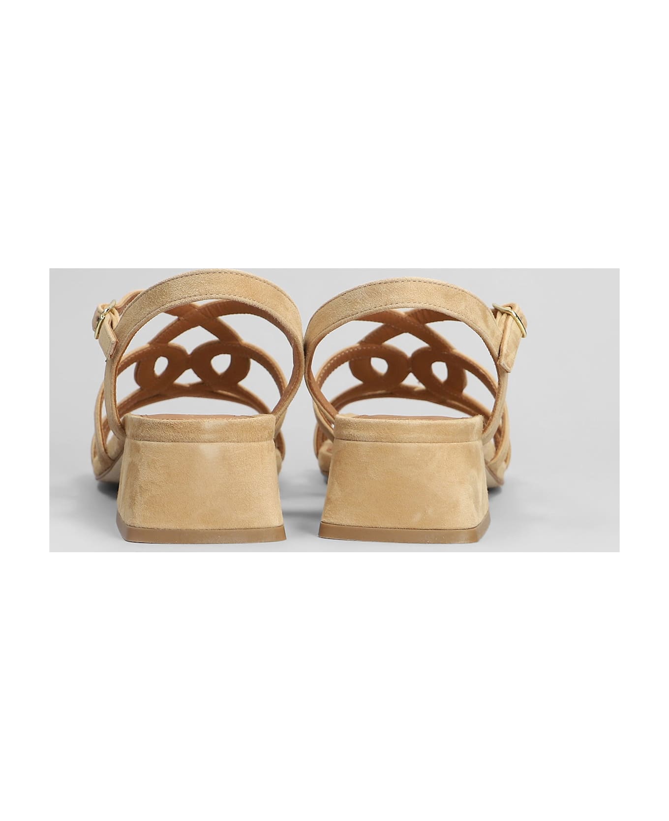 Julie Dee Sandals In Beige Suede - beige