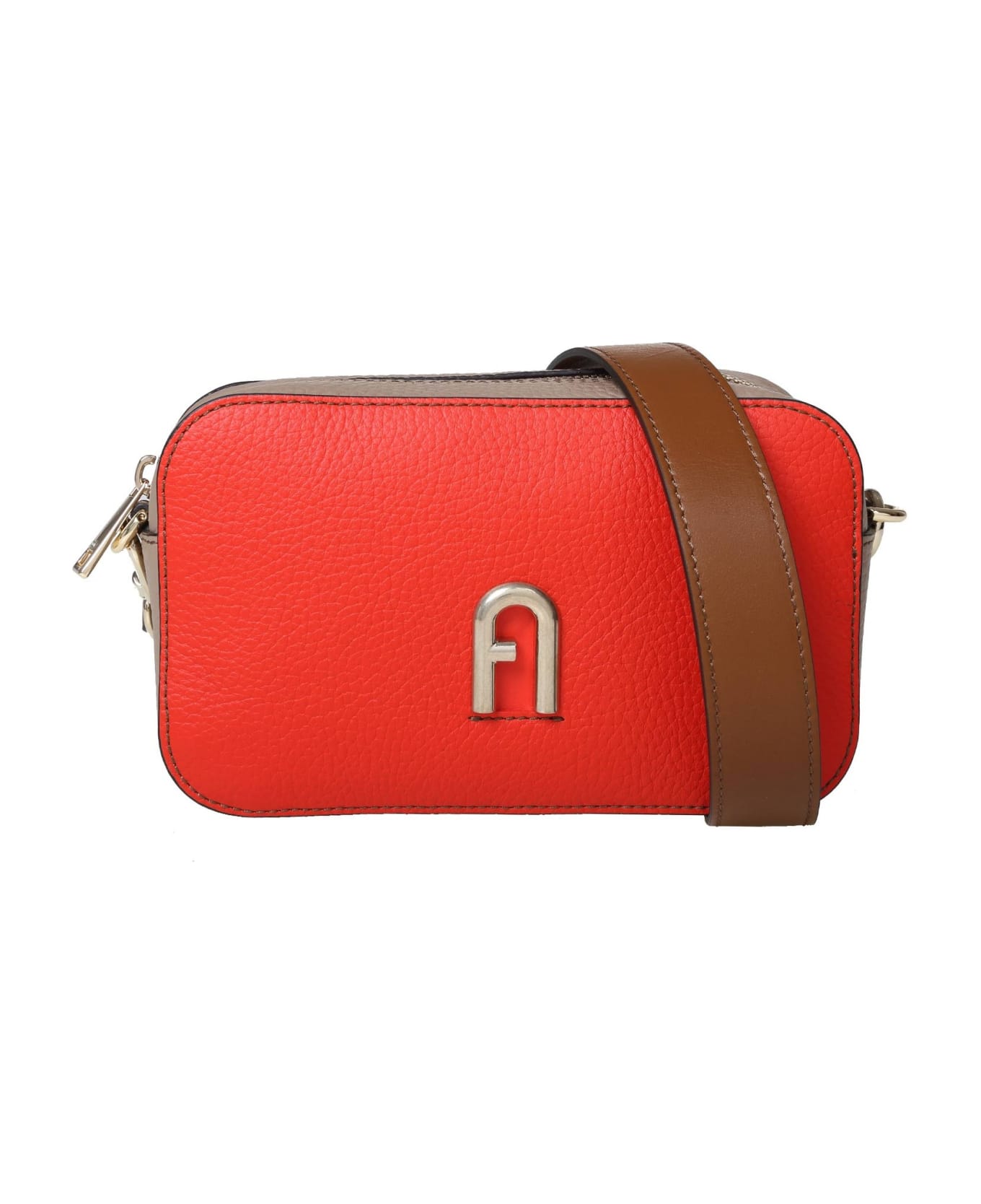 Furla Primula Shoulder Bag In Spritz Color Leather - S Spritz+greige+cognac H