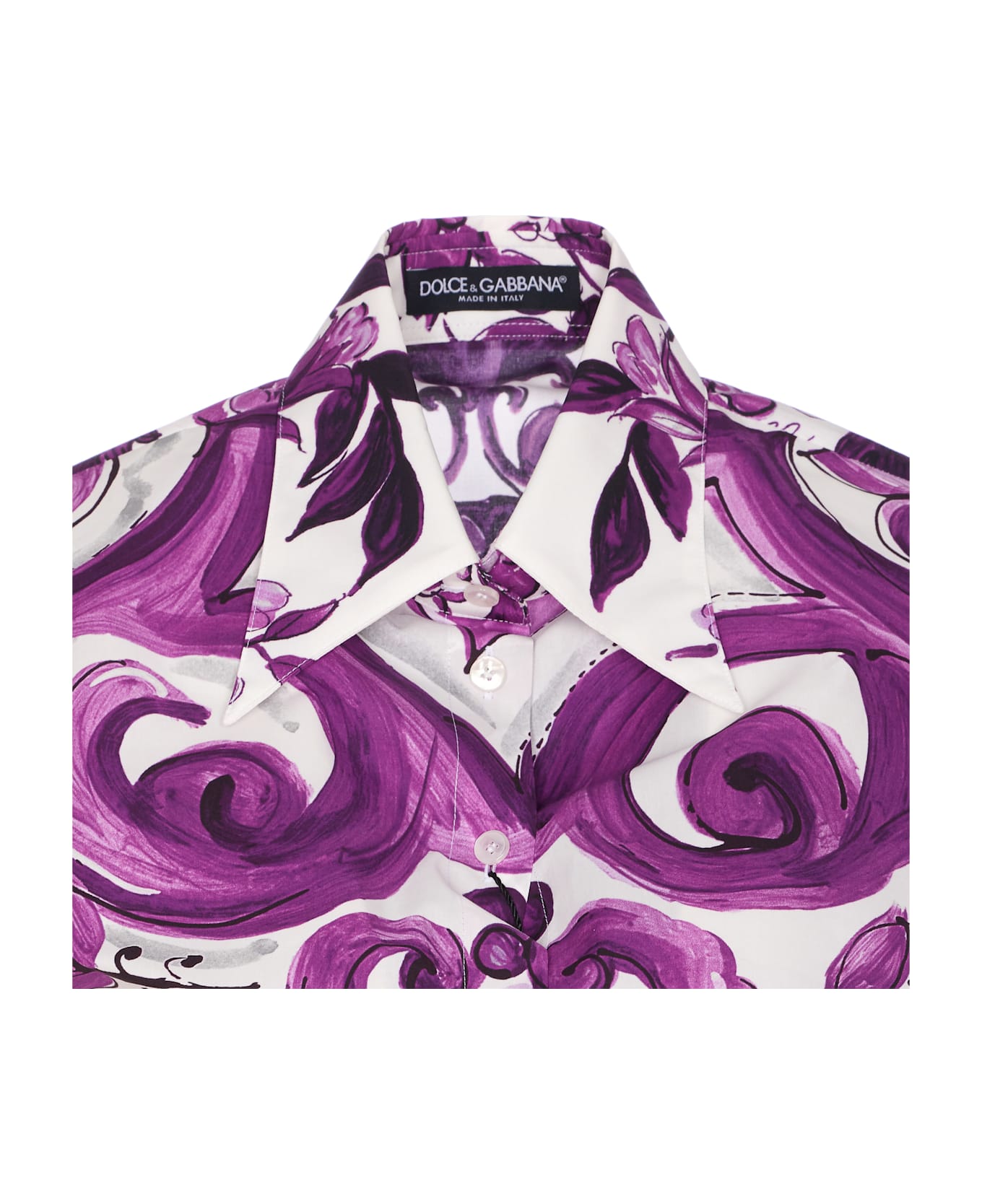 Dolce 
Gabbana Maiolica Print Shirt - Purple