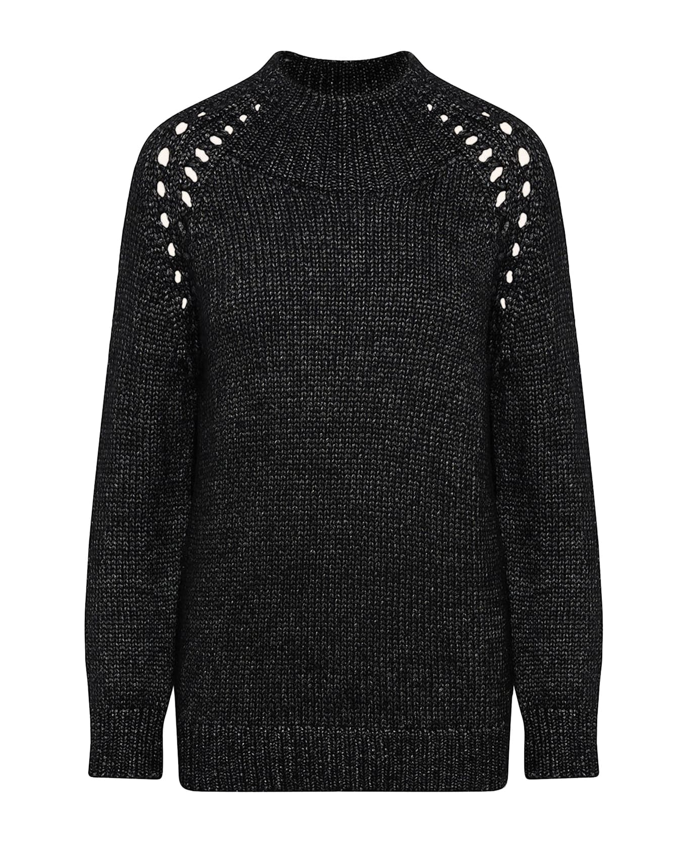 Kiton Sweater High Neck Cashmere - BLACK