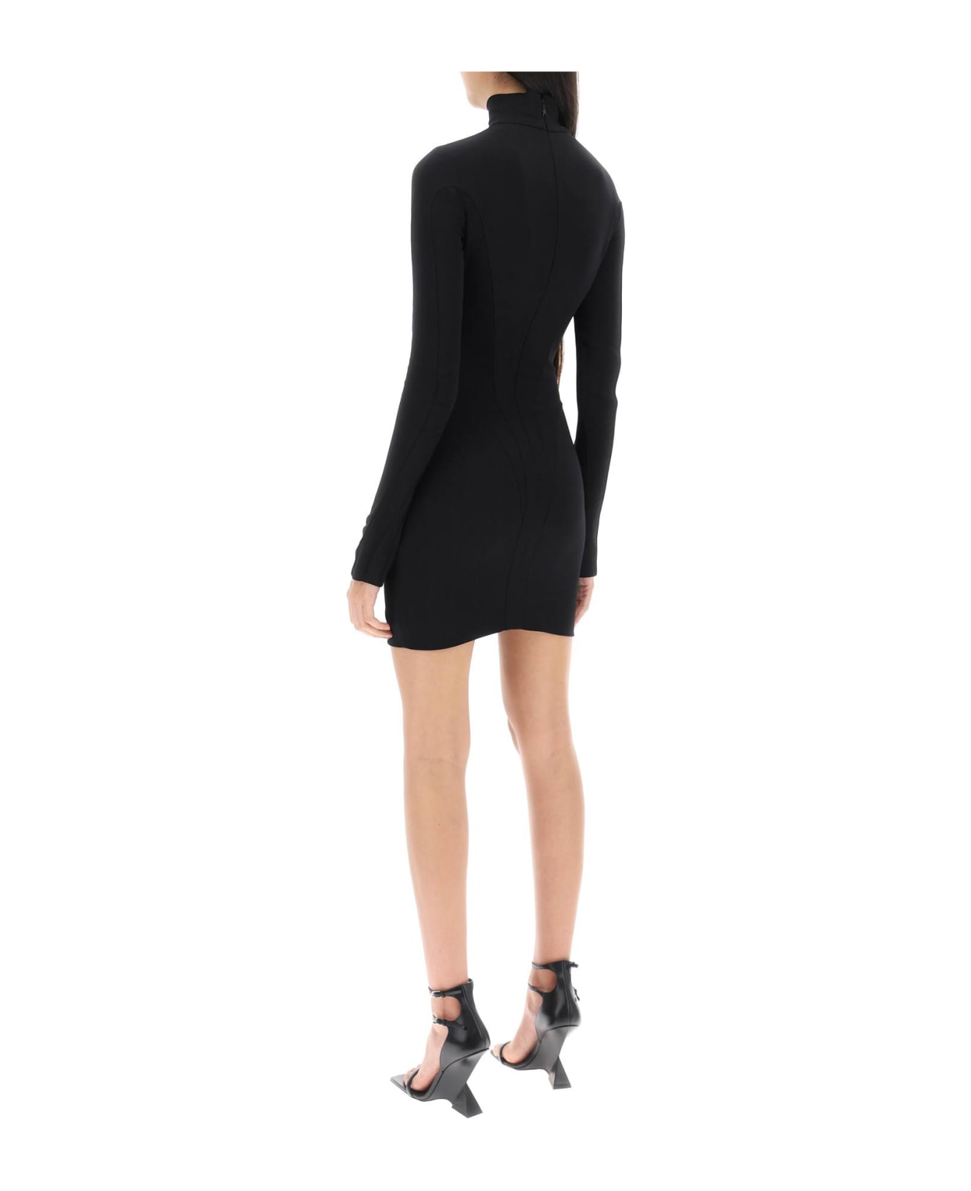 Mugler Cut-out Bust Mini Dress - BLACK (Black) ワンピース＆ドレス