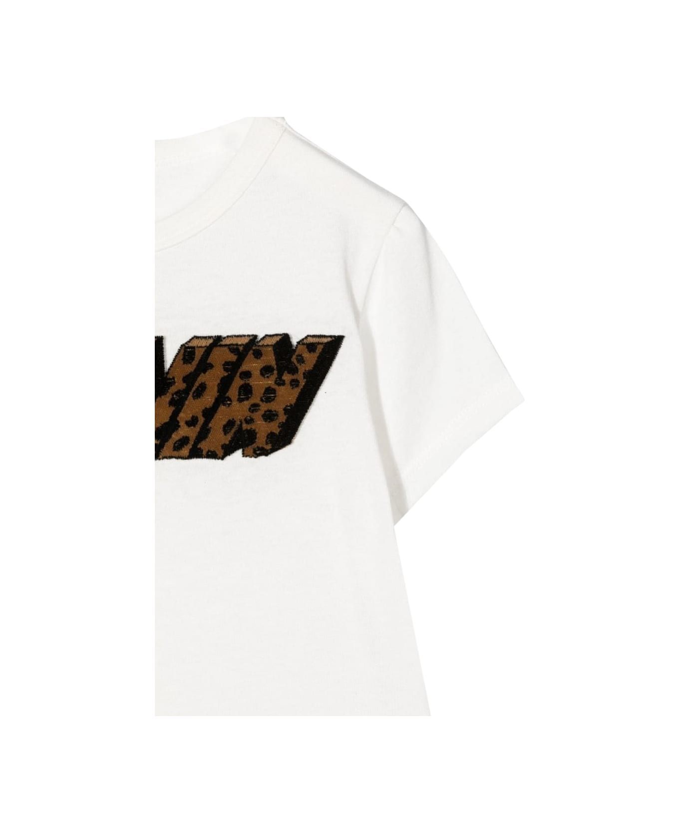 Lanvin Short Sleeve Spotted Logo T-shirt - IVORY