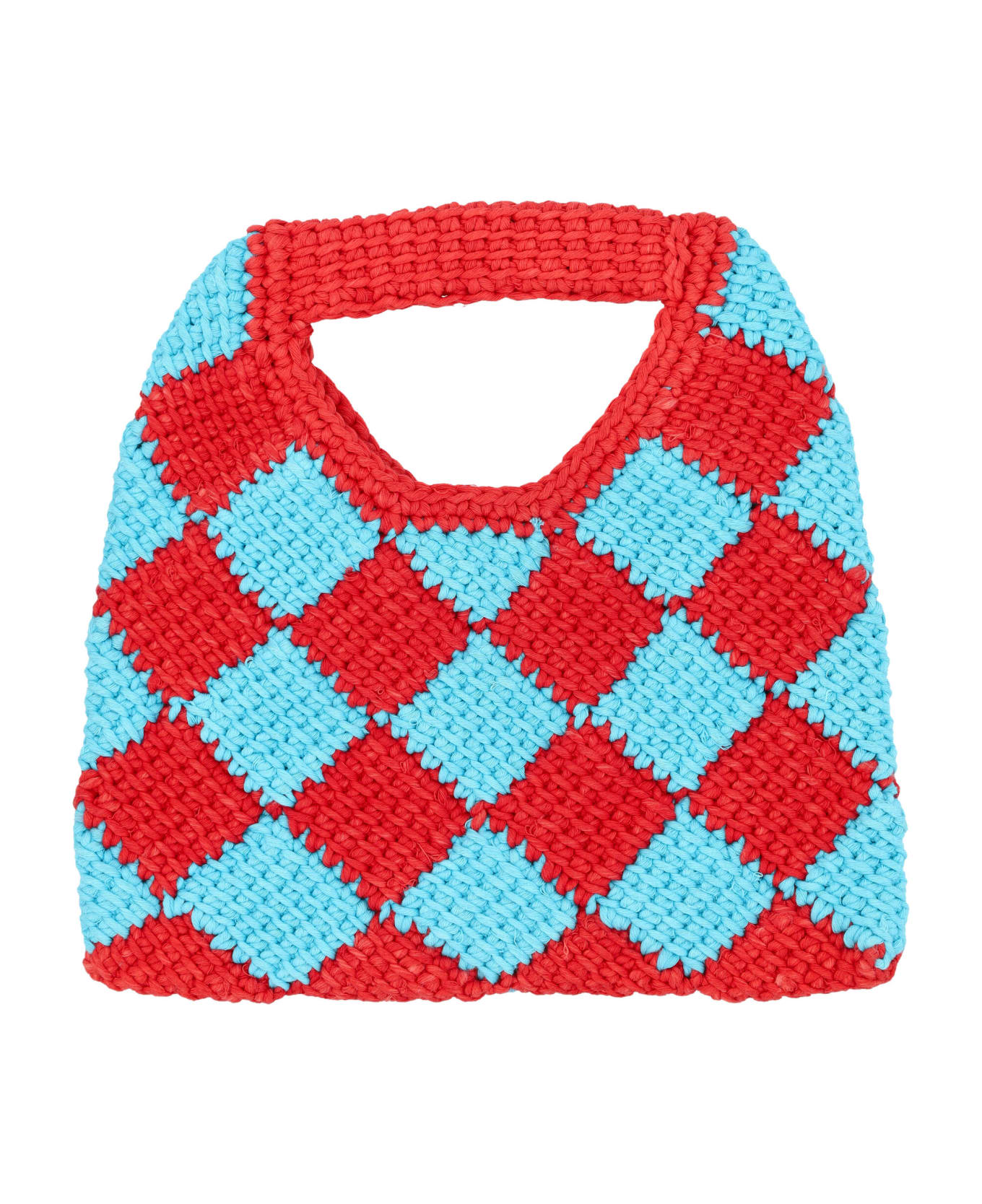 Marni Diamond Crochet Bag - BLUE/RED
