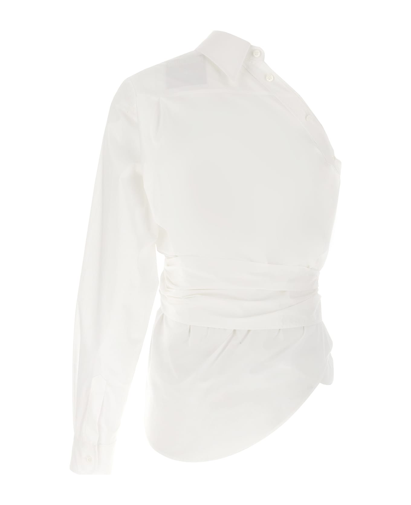 Moschino One-shoulder Shirt - White