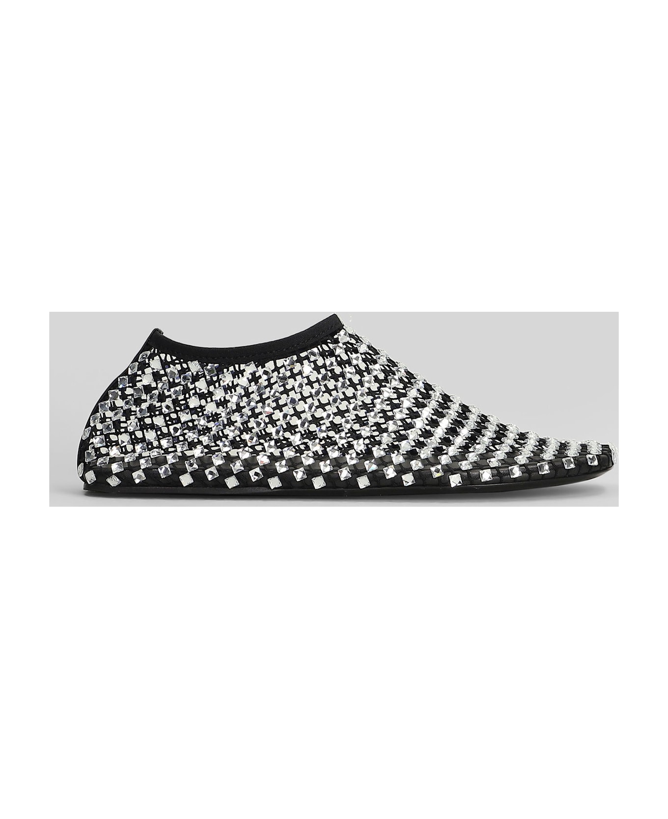 Christopher Esber Minette Bezeled Mesh Ballet Flats In Black Nylon - black