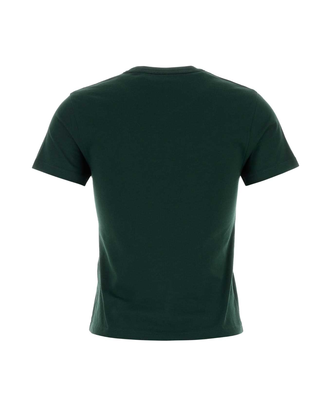 Gucci Bottle Green Cotton T-shirt - GREEN