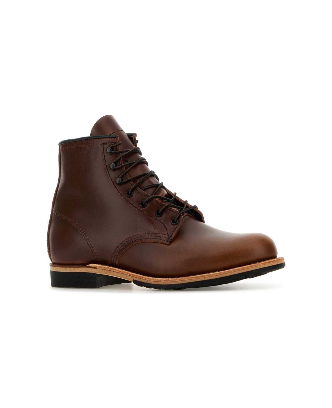 Red Wing Brown Leather Ankle Boots - CIGAREXCALIBUR