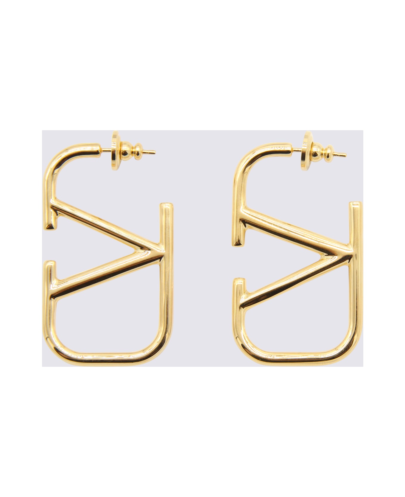 Valentino Garavani Gold Tone Brass Earrings - Golden