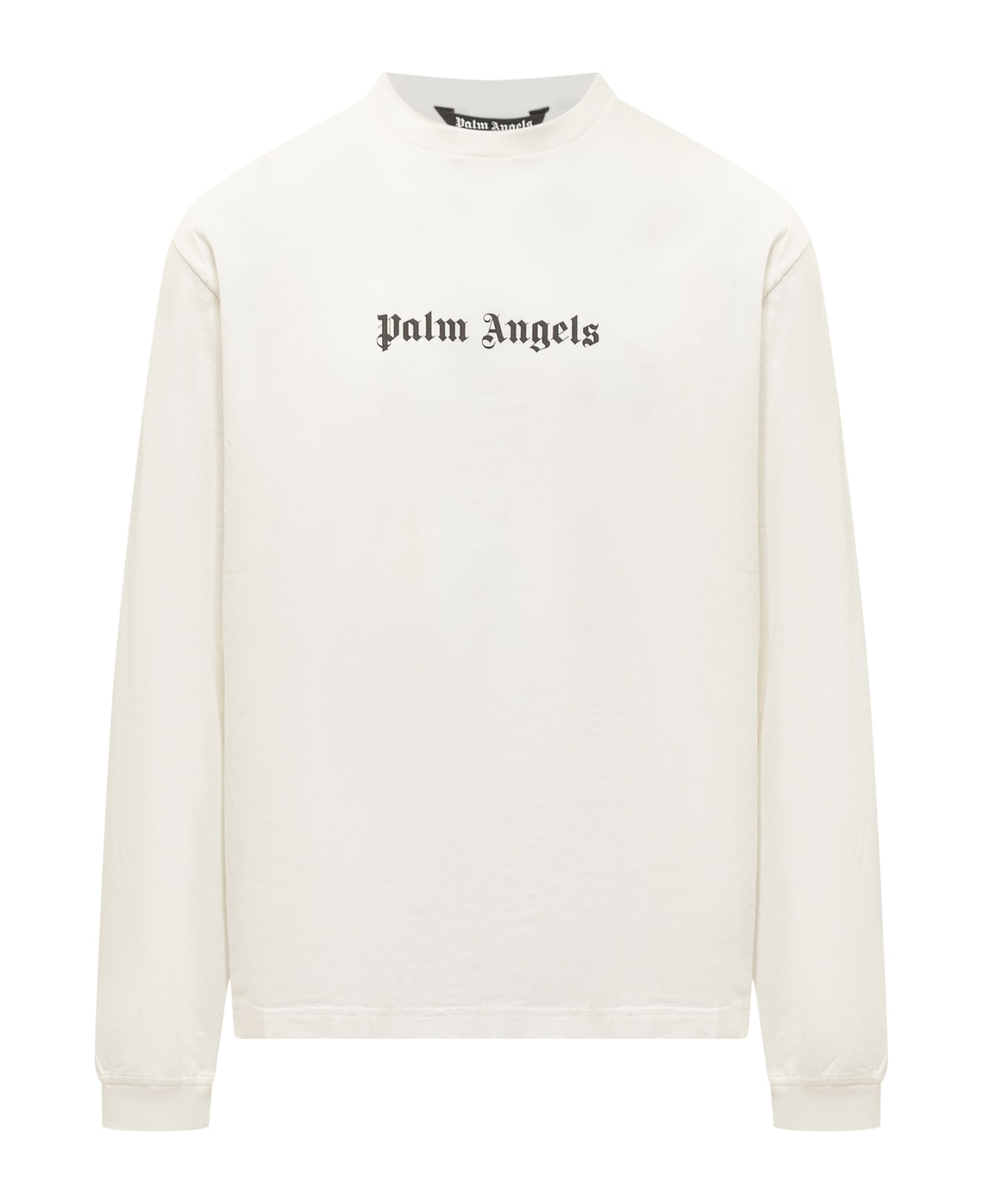 Palm Angels Long Sleeves Logo T-shirt - OFF WHITE