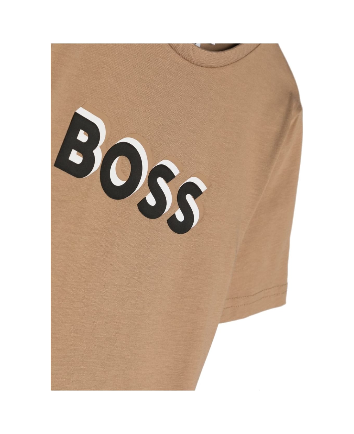 Hugo Boss T-shirt Con Logo - Beige