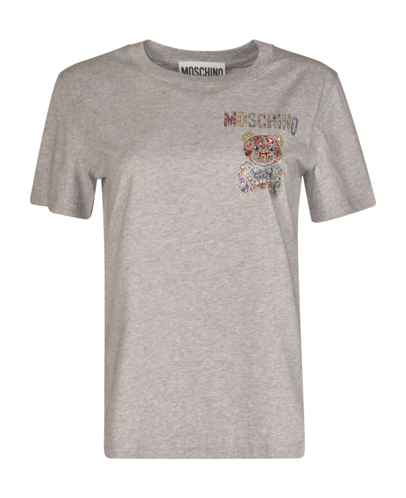 Moschino Embellished Bear T-shirt - White