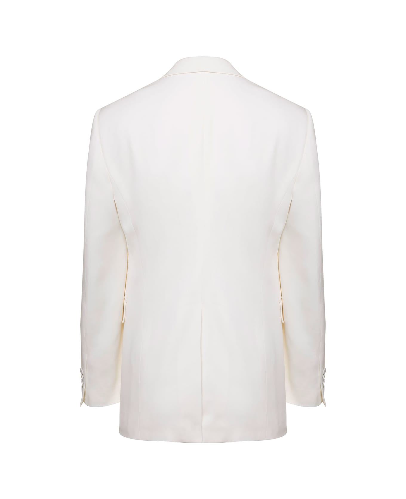 Alexander McQueen White Single-breasted Jacket With Notched Revers In Wool Woman - White