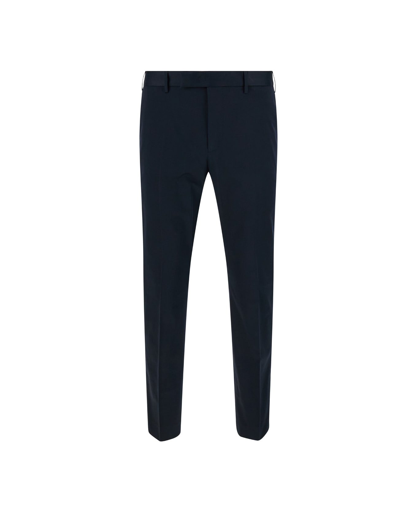PT01 Blu Slim Fit Trousers In Cotton Blend Man - Blu