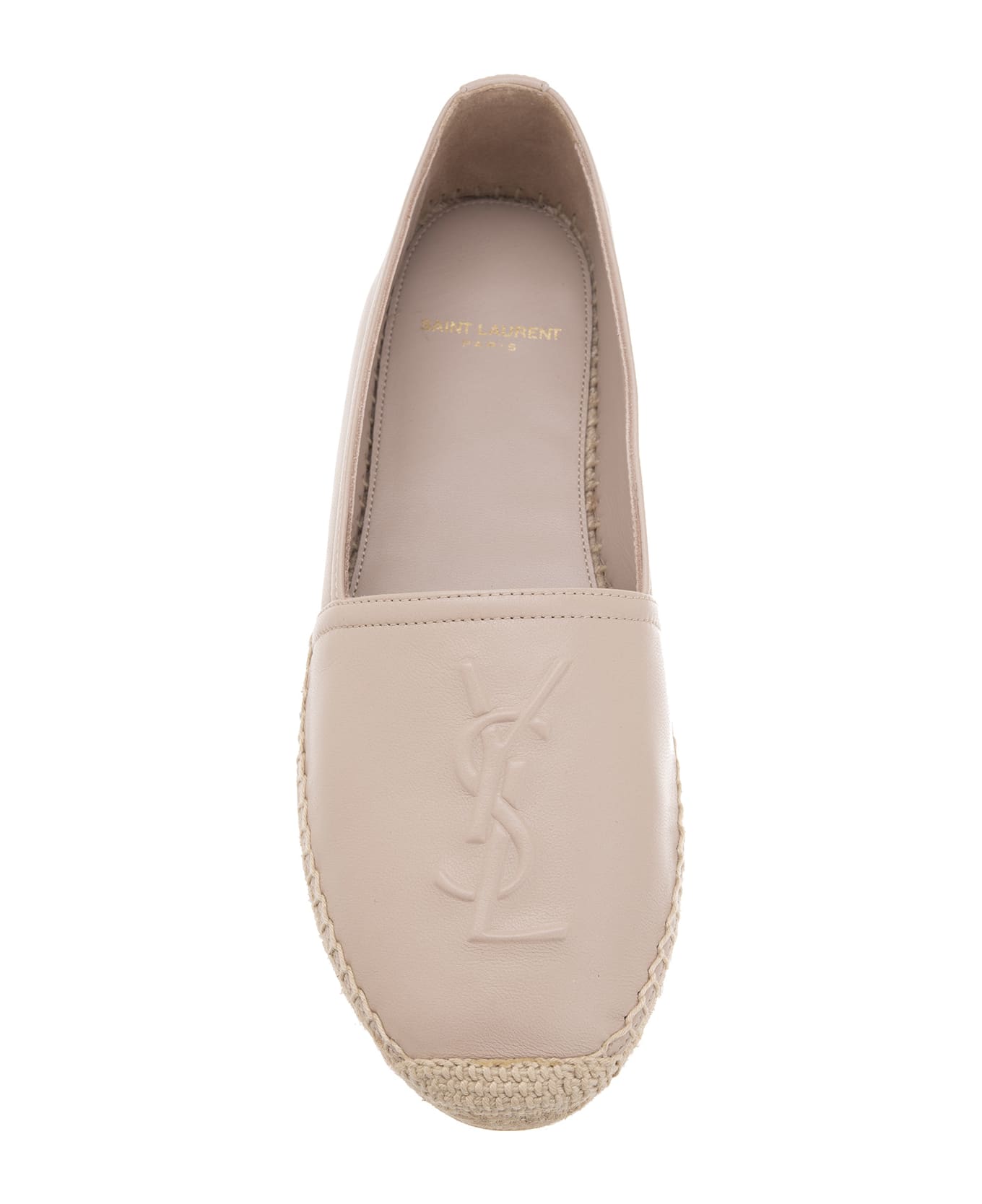 Saint Laurent Pink Leather Espadrillas - Rose poudre