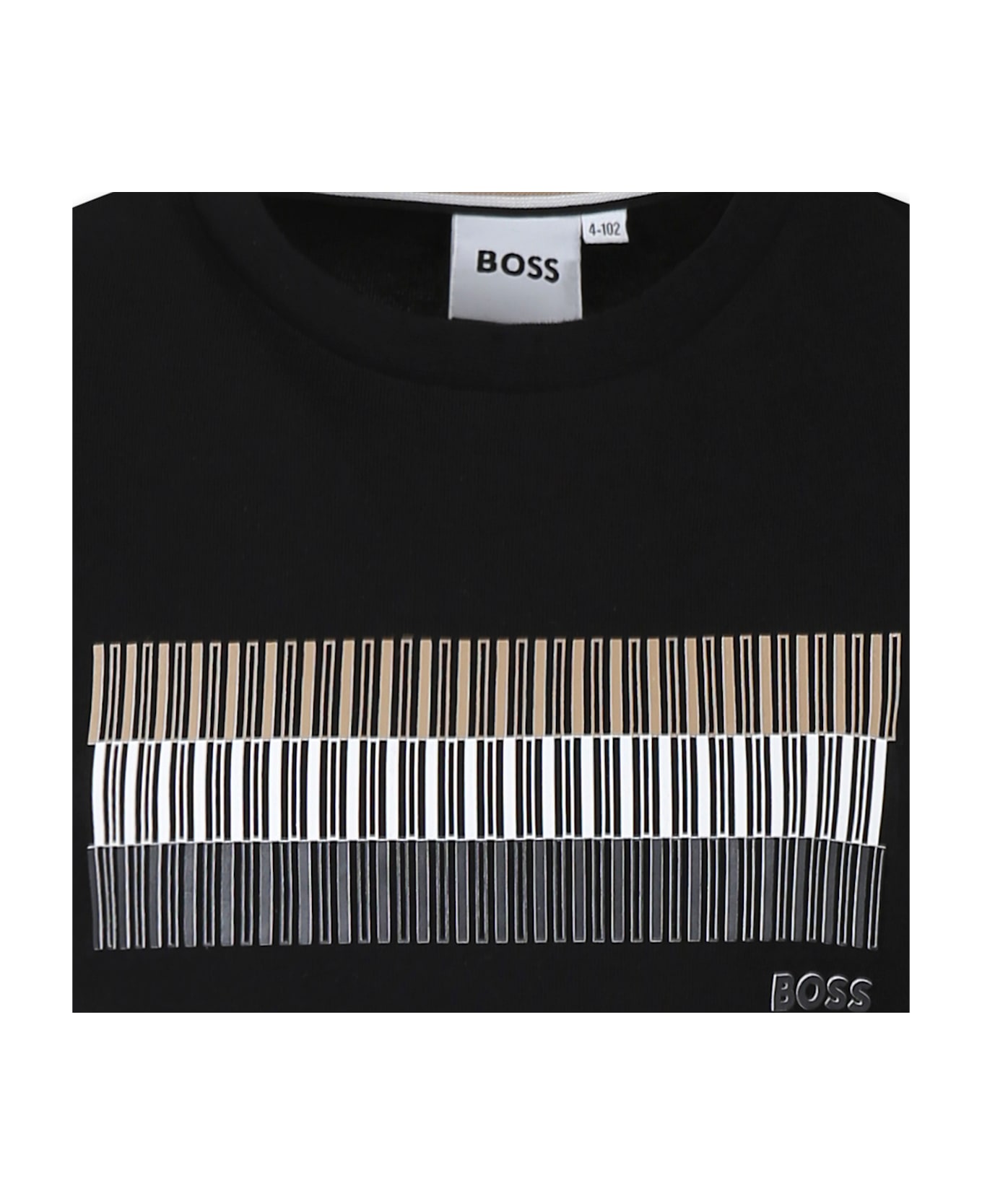 Hugo Boss Black T-shirt For Boy With Logo - Black