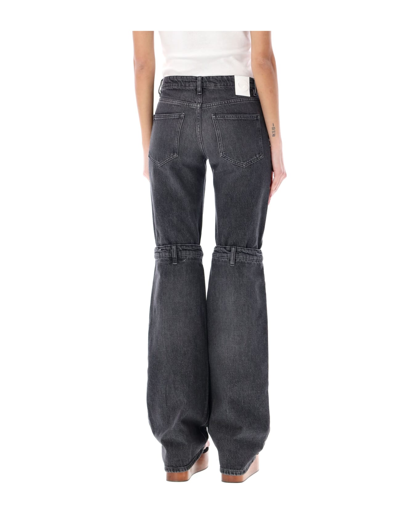 Coperni Open-knee Denim Jeans - WASHEDBLACK