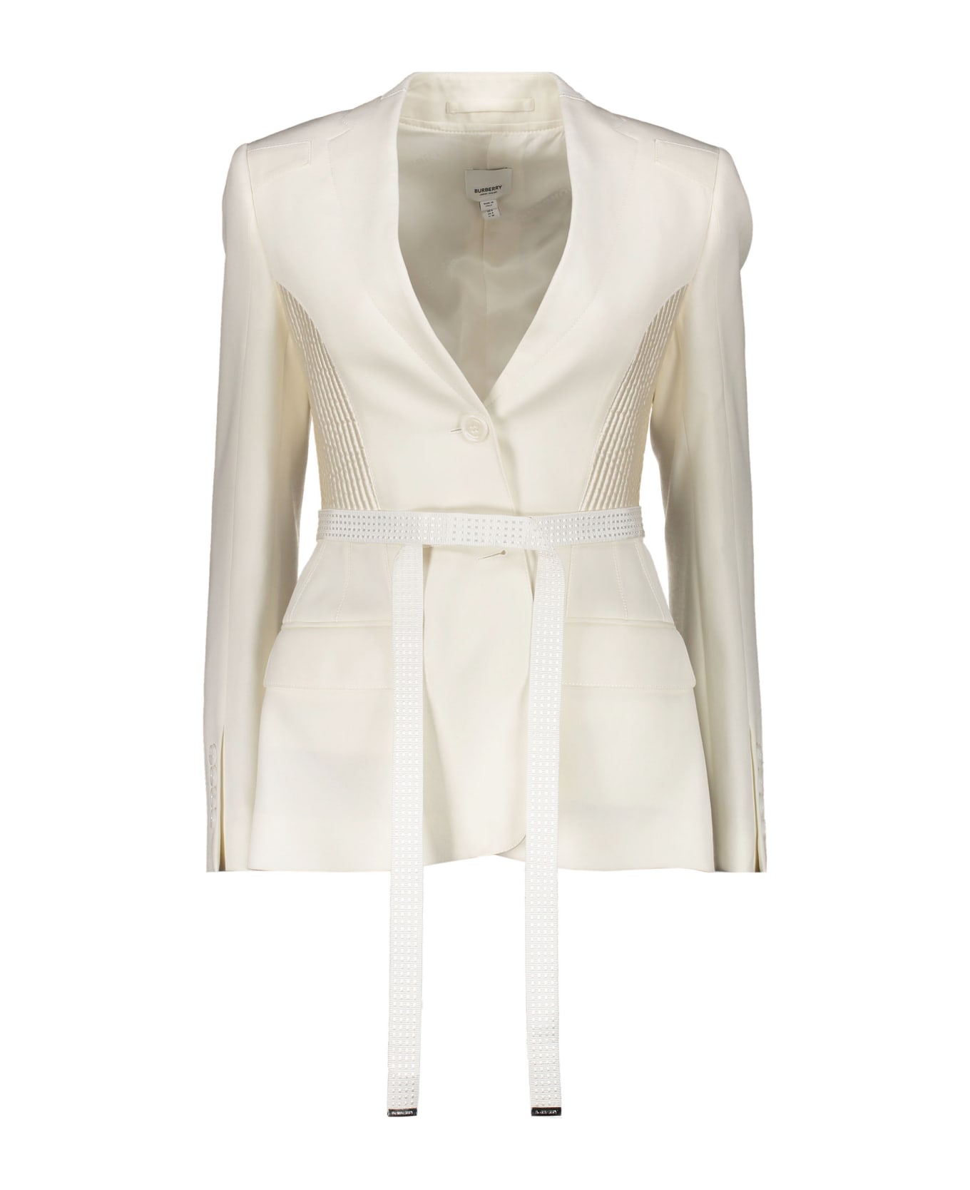 Burberry Single-breasted Two-button Blazer - White