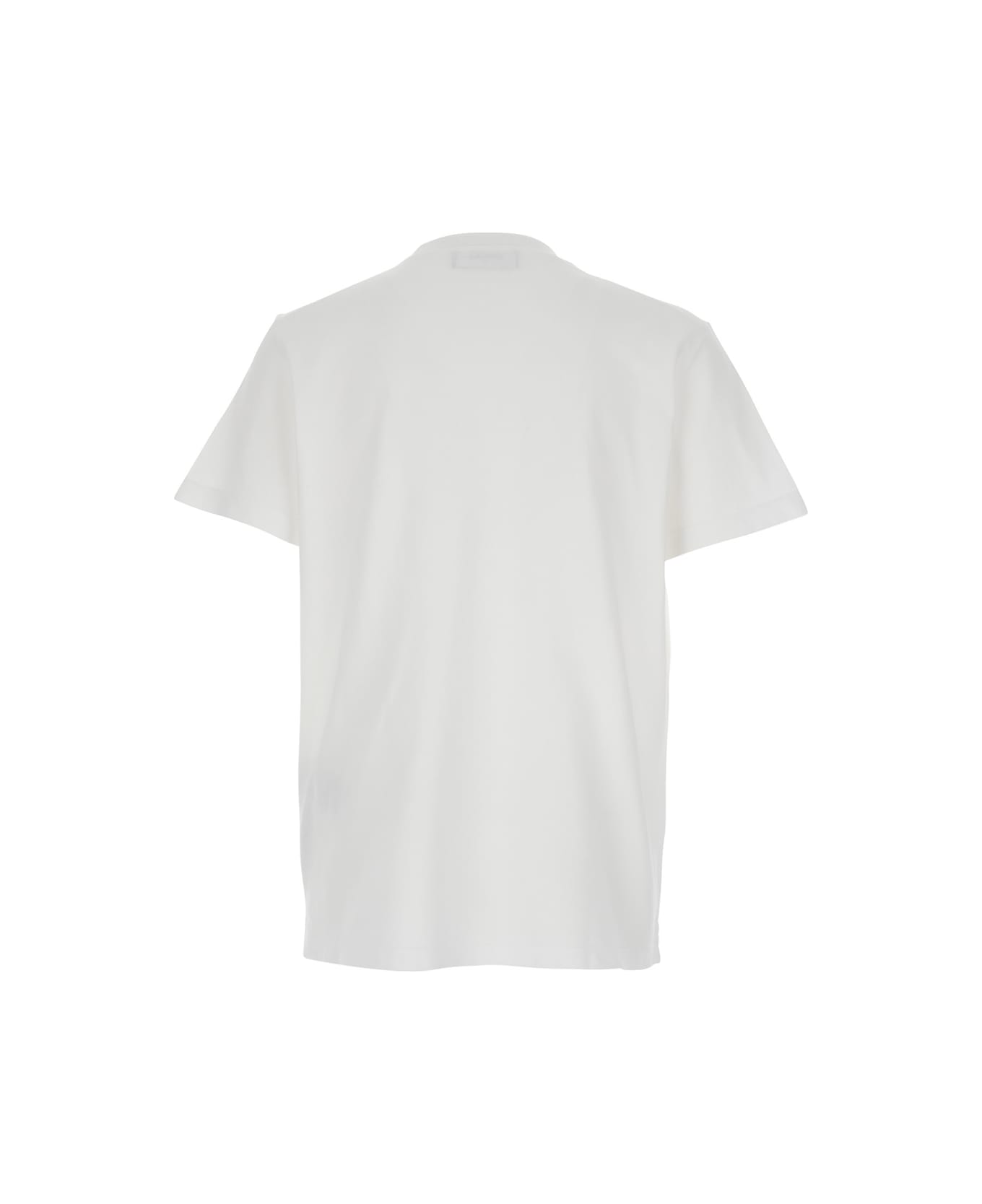 Dsquared2 White T-shirt With Lettering Logo Printed On The Chest In Cotton Man - White