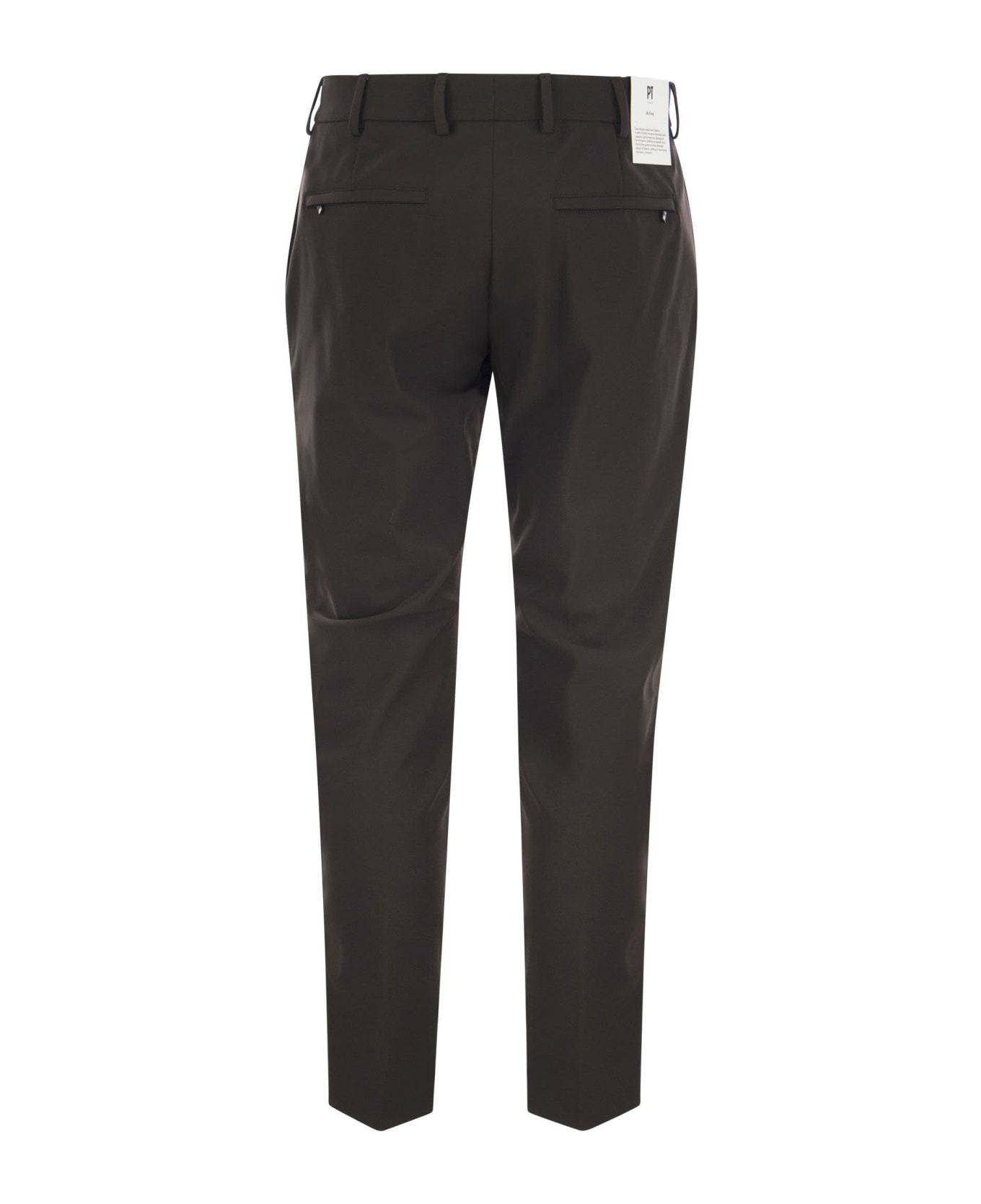 PT01 'epsilon' Trousers In Technical Fabric - Brown