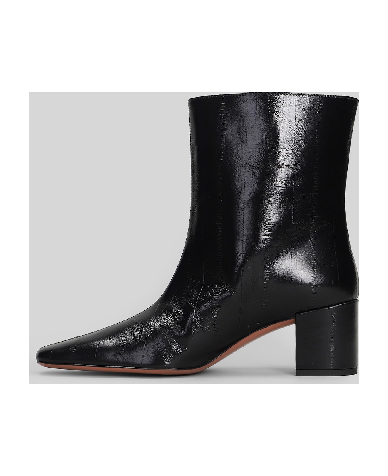 Aldo Castagna Sandy High Heels Ankle Boots In Black Leather - black