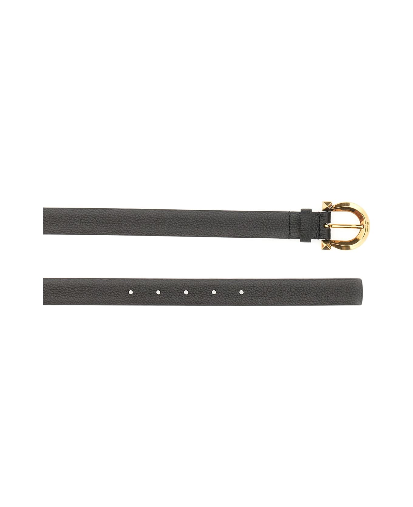 Ferragamo Belt With Buckle Hooks - NERO