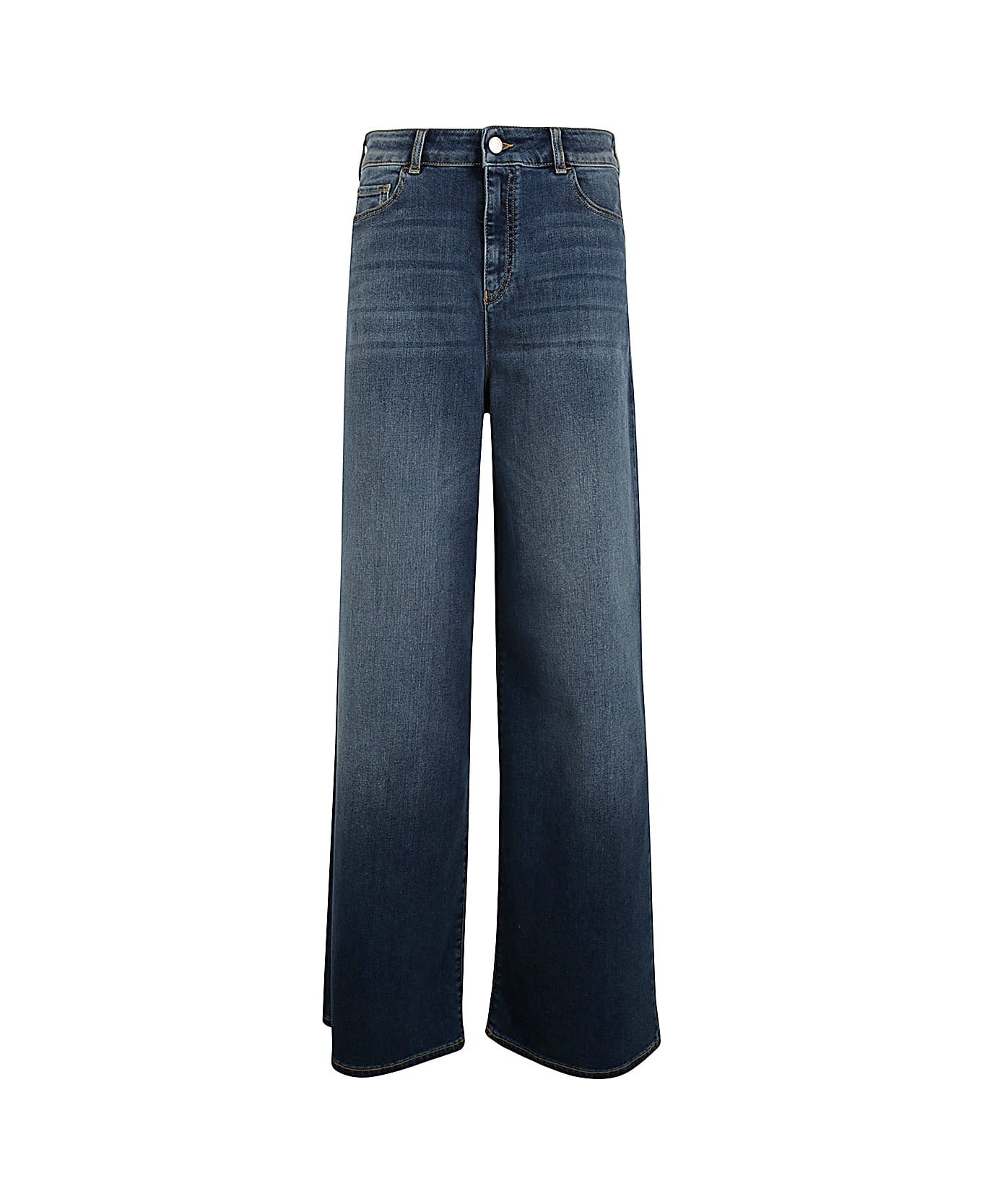 Emporio Armani Wide Leg Jeans - Medium Denim Blue デニム