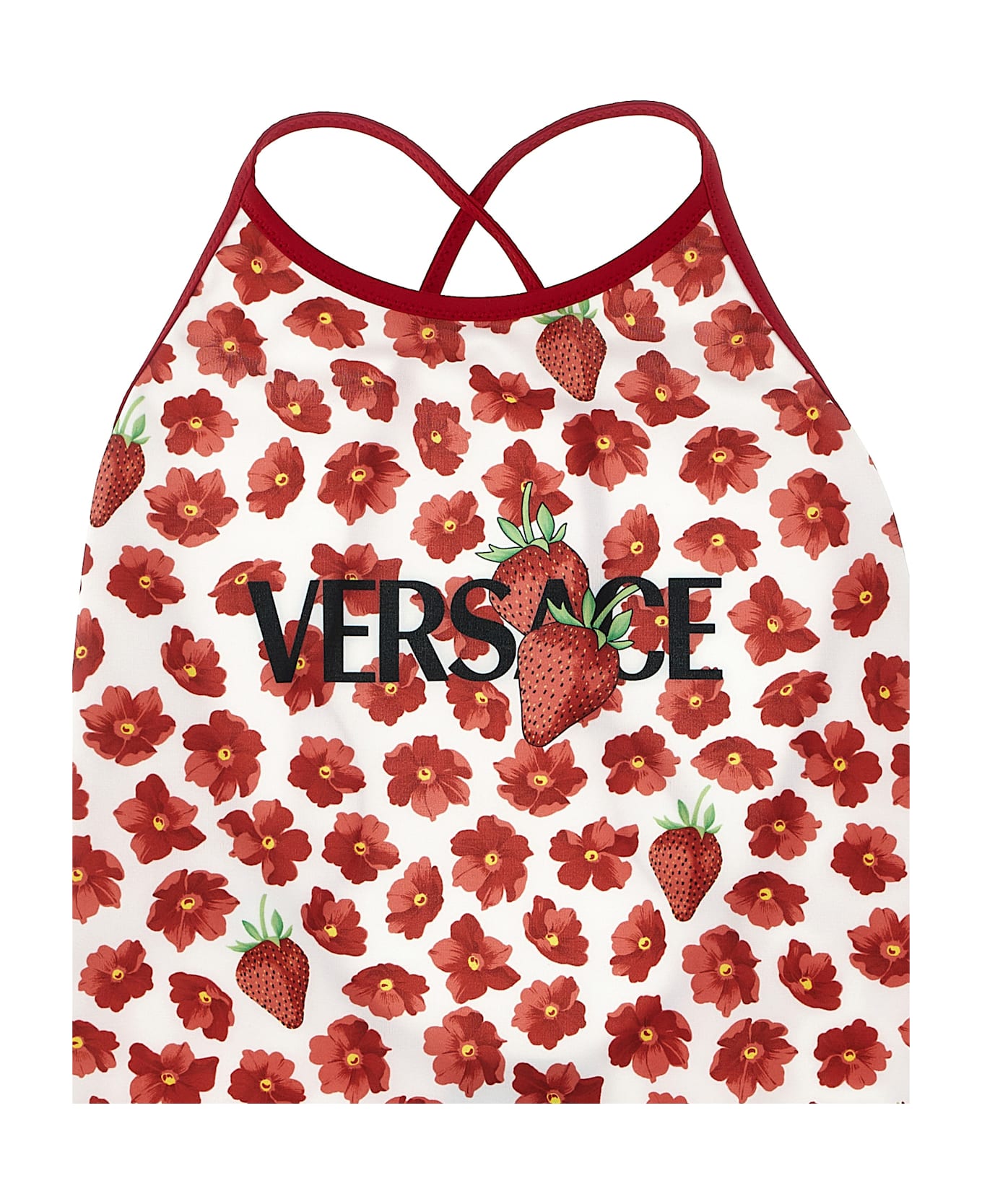 Versace 'strawberry Garden' One-piece Swimsuit - Multicolor