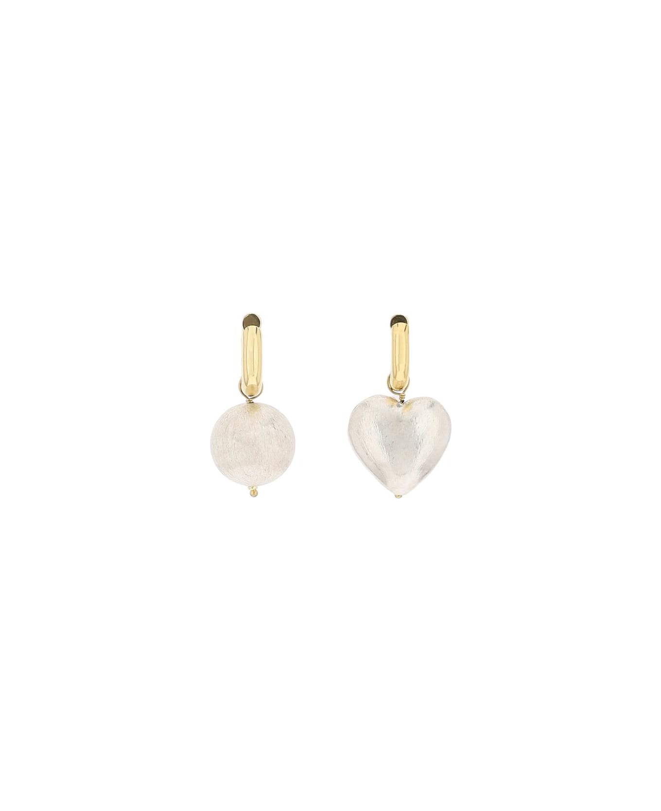 Timeless Pearly Earrings With Charms - SILVER (Gold)