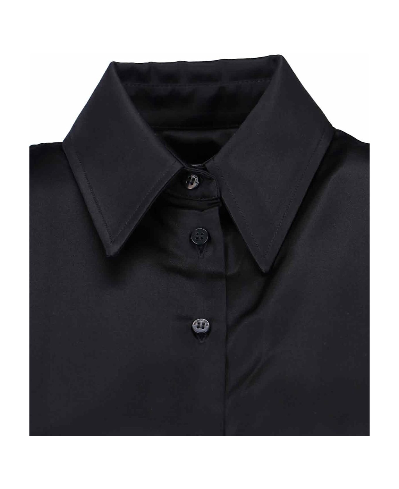Marine Serre Satin Midi Dress - Black  