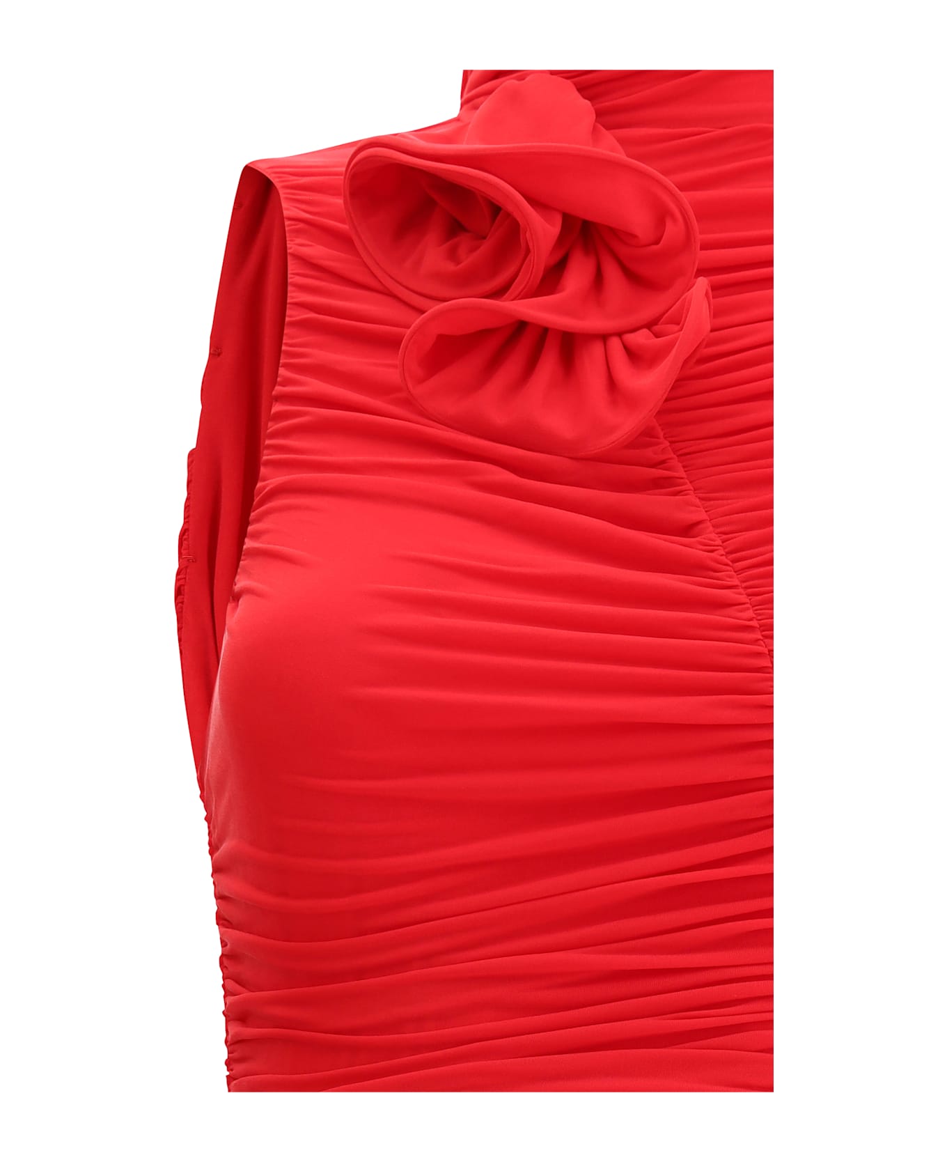 Magda Butrym High-neck Draped Maxi Dress