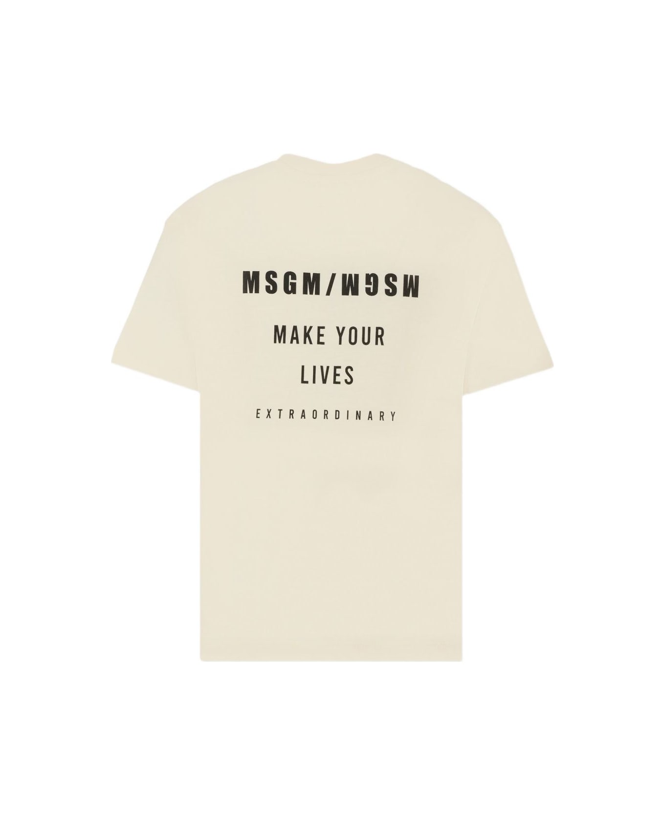 MSGM Kids Printed T-shirt - White